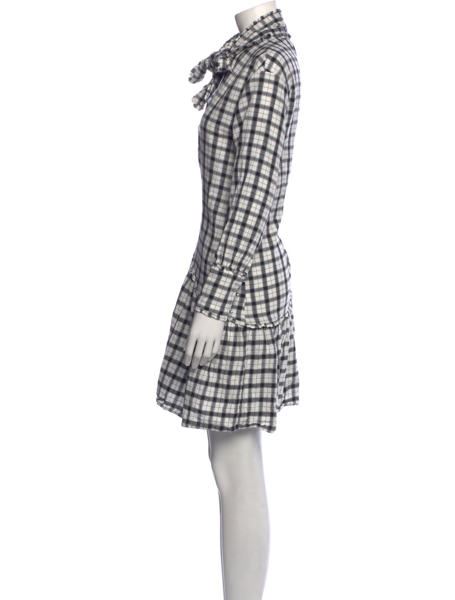 Munthe Plaid Print Mini Dress