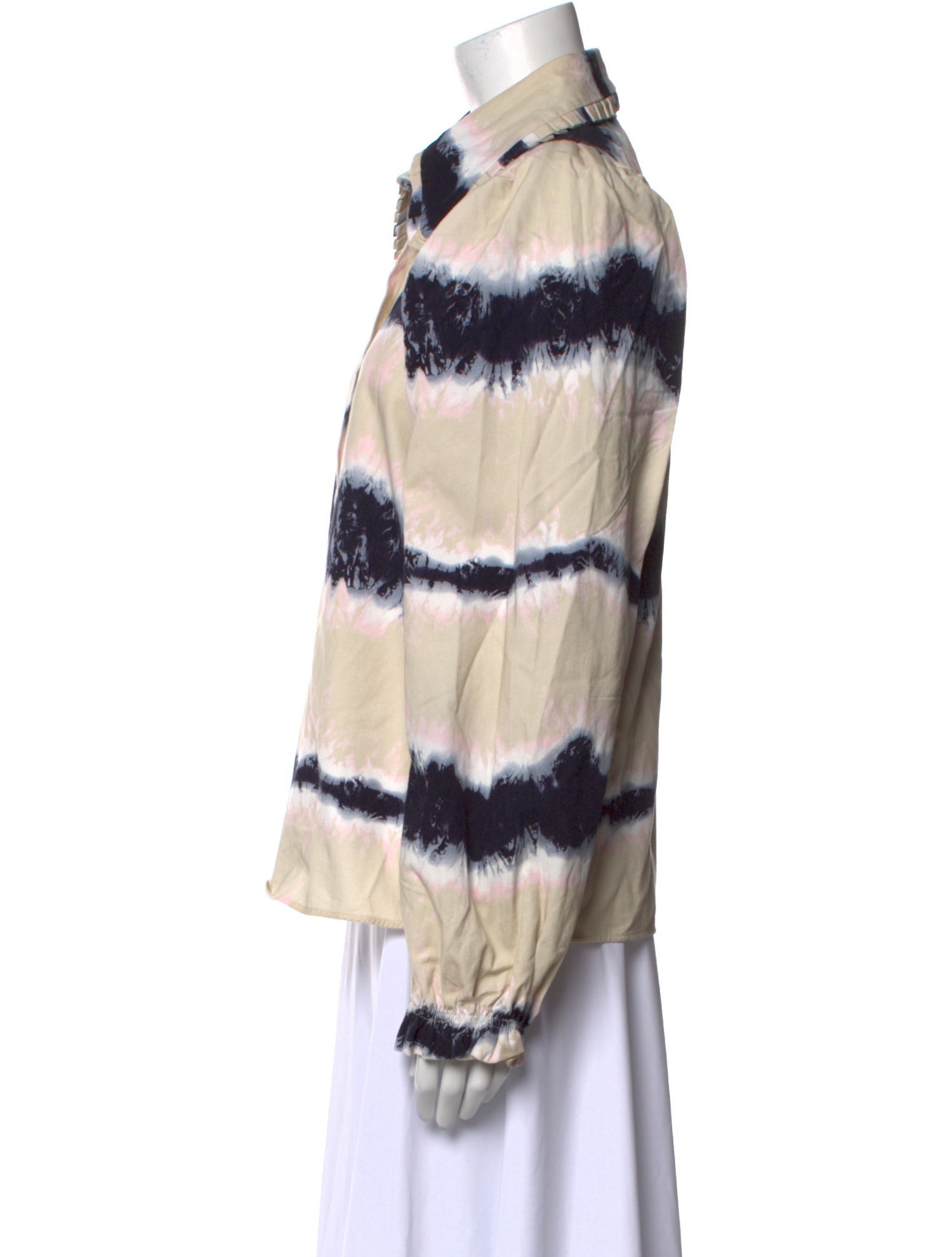 Munthe Tie-Dye Print Long Sleeve Blouse