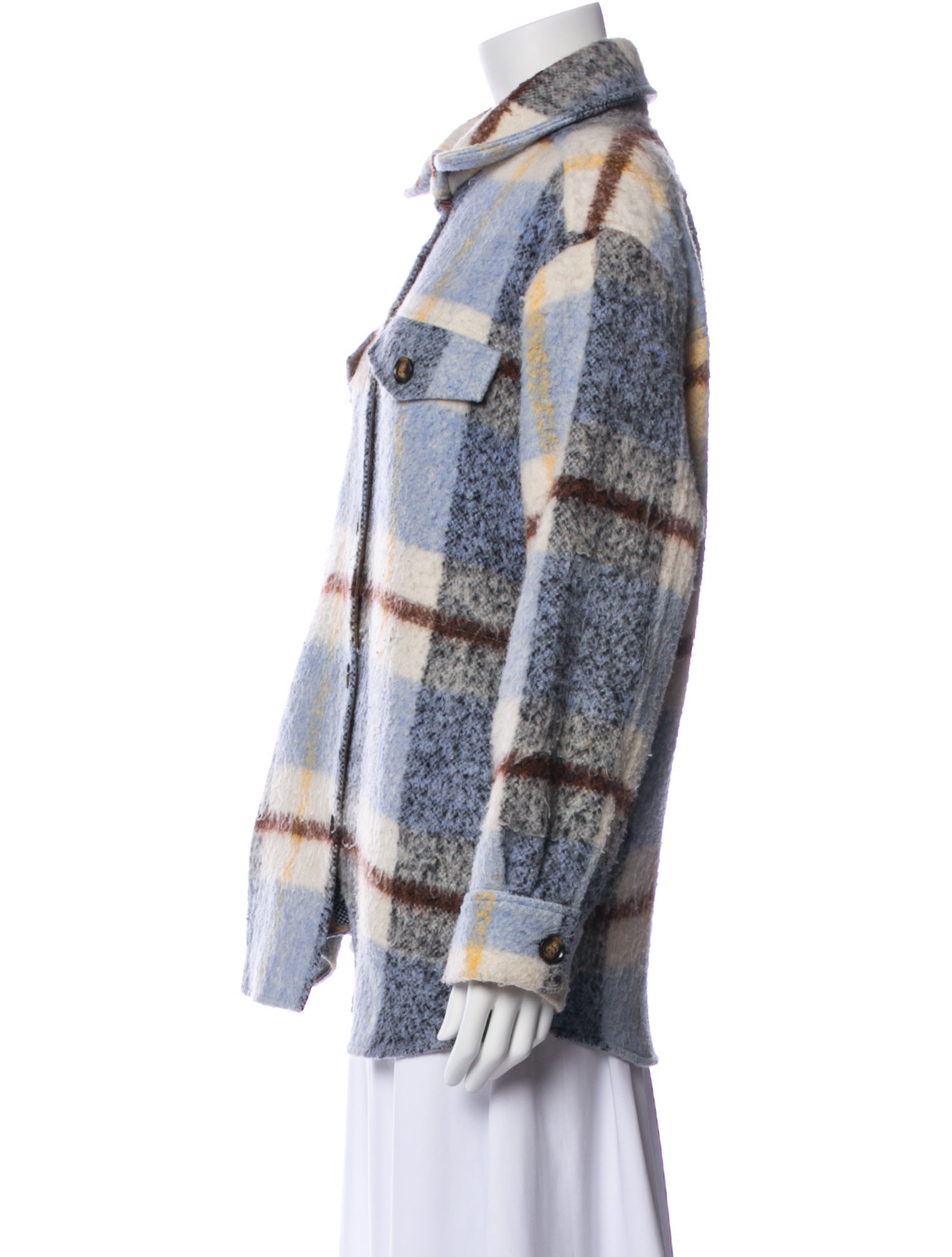 Munthe Wool Plaid Print Jacket