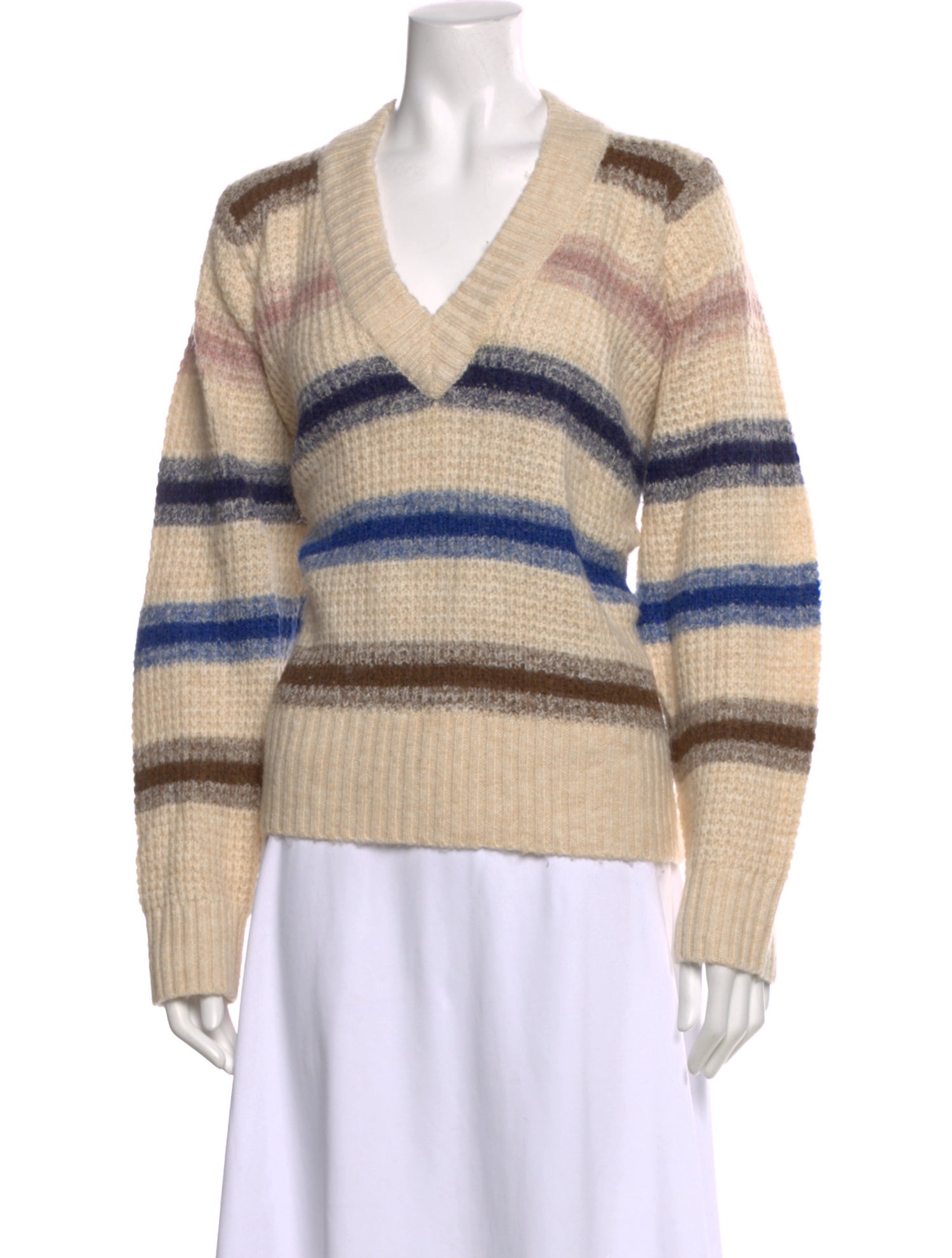 Munthe Striped V-Neck Sweater