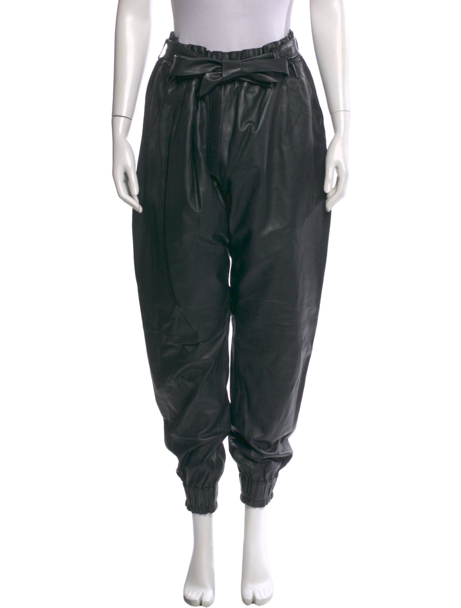 Munthe Lamb Leather Skinny Leg Pants