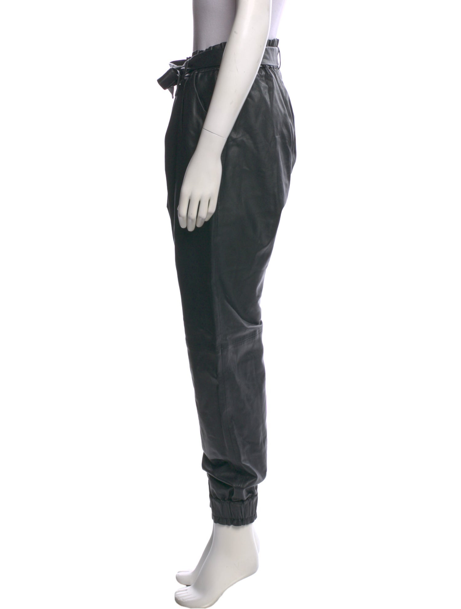 Munthe Lamb Leather Skinny Leg Pants