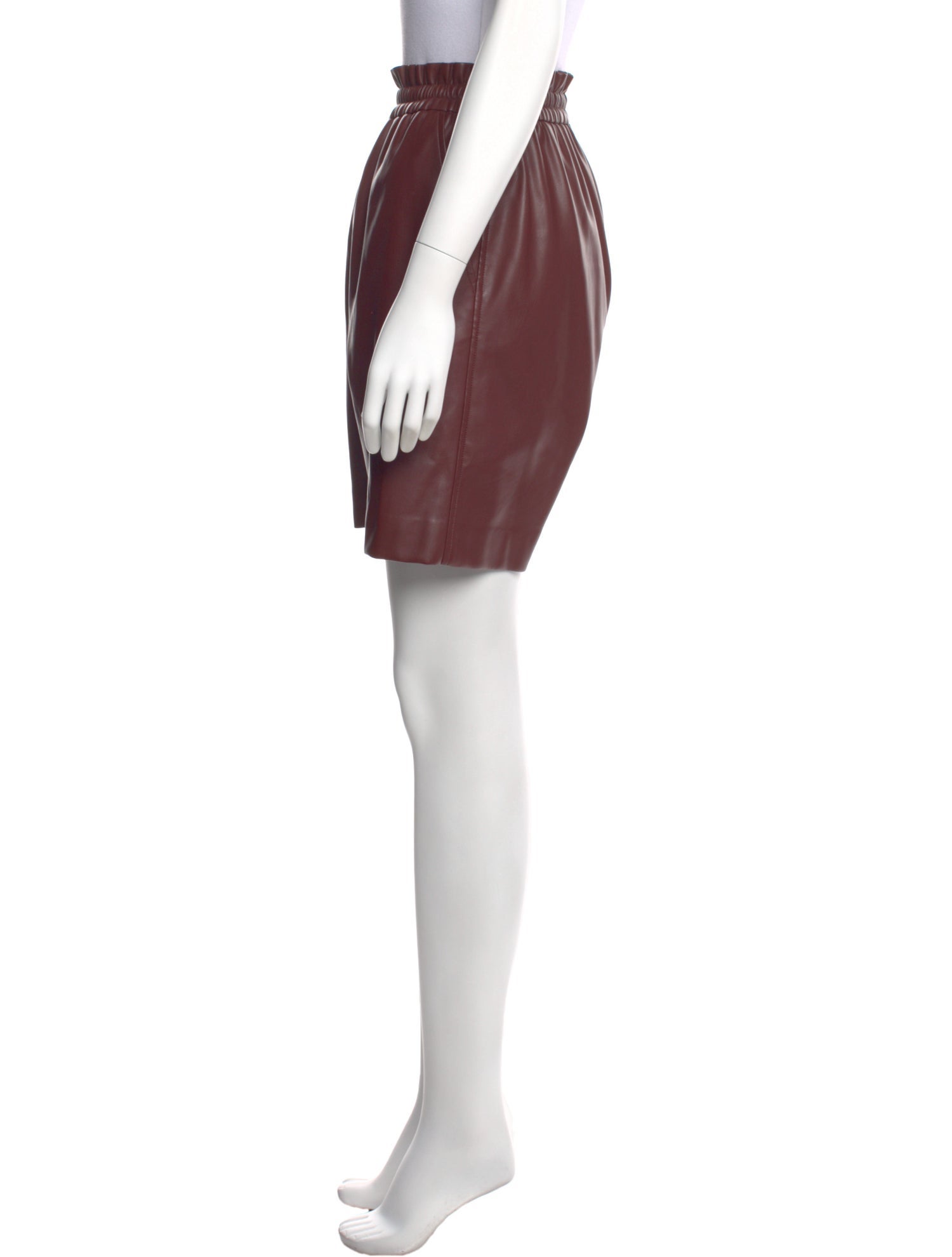 Munthe Faux Leather Mini Shorts