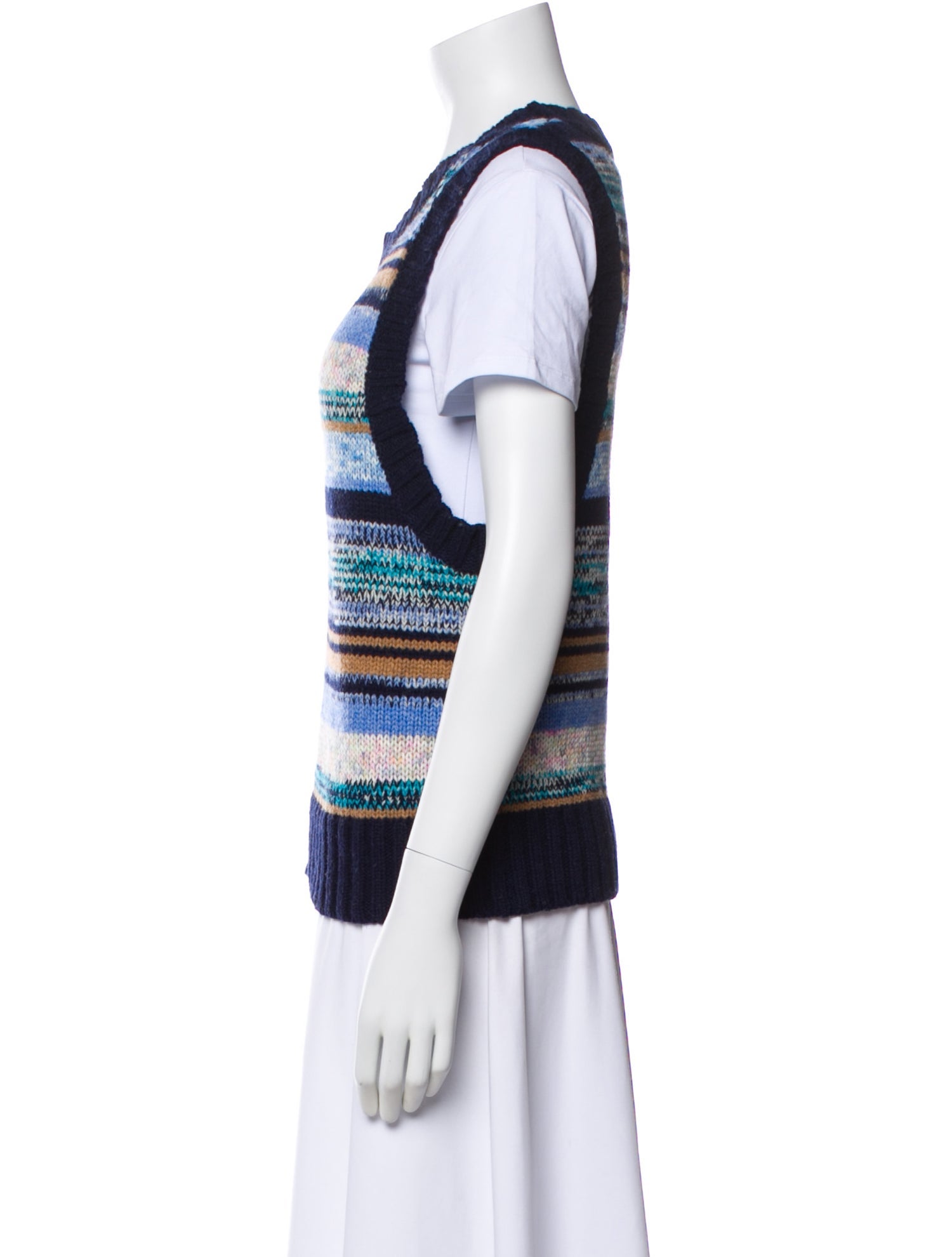 Munthe Lambswool Striped Sweater