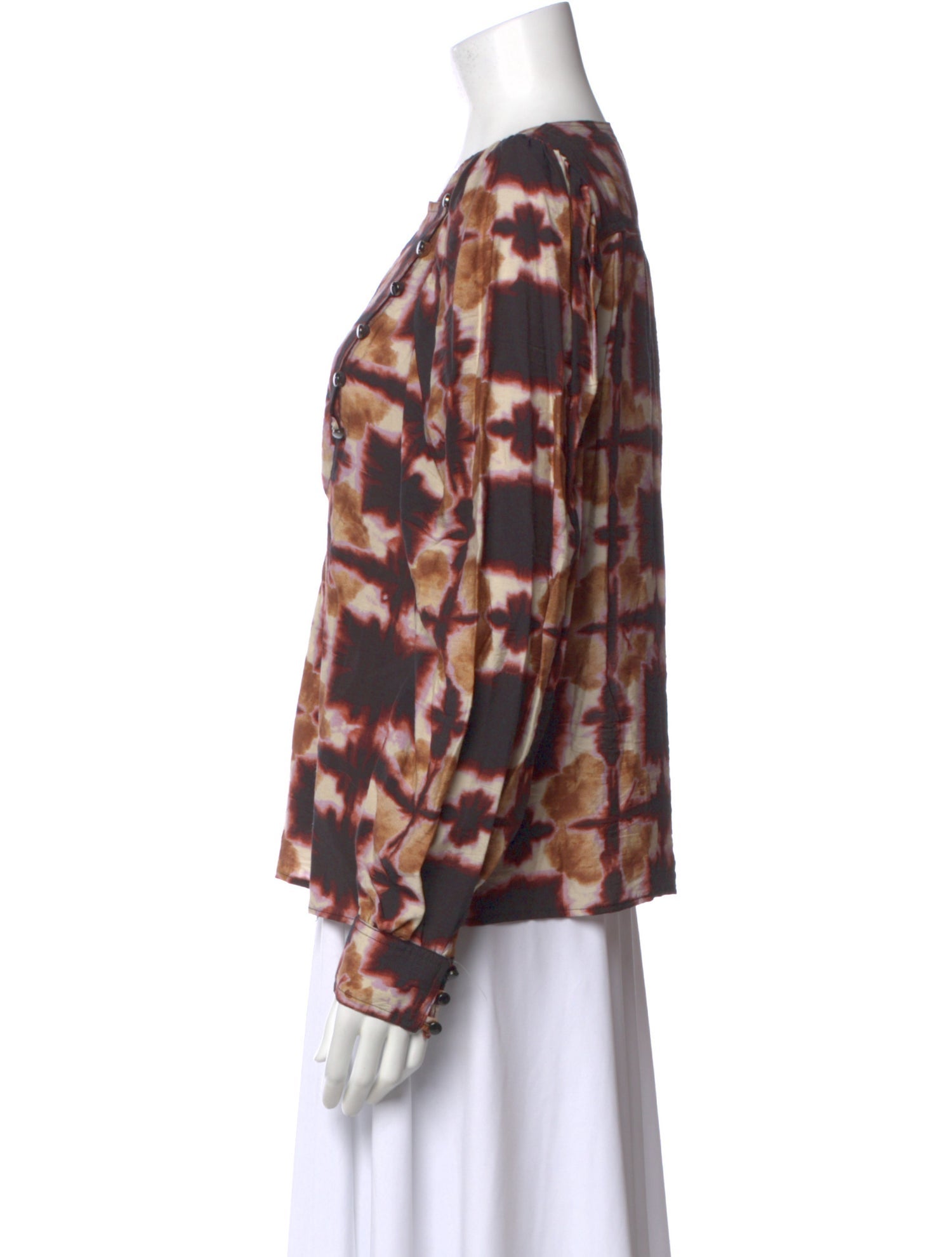 Munthe Tie-Dye Print Crew Neck Blouse