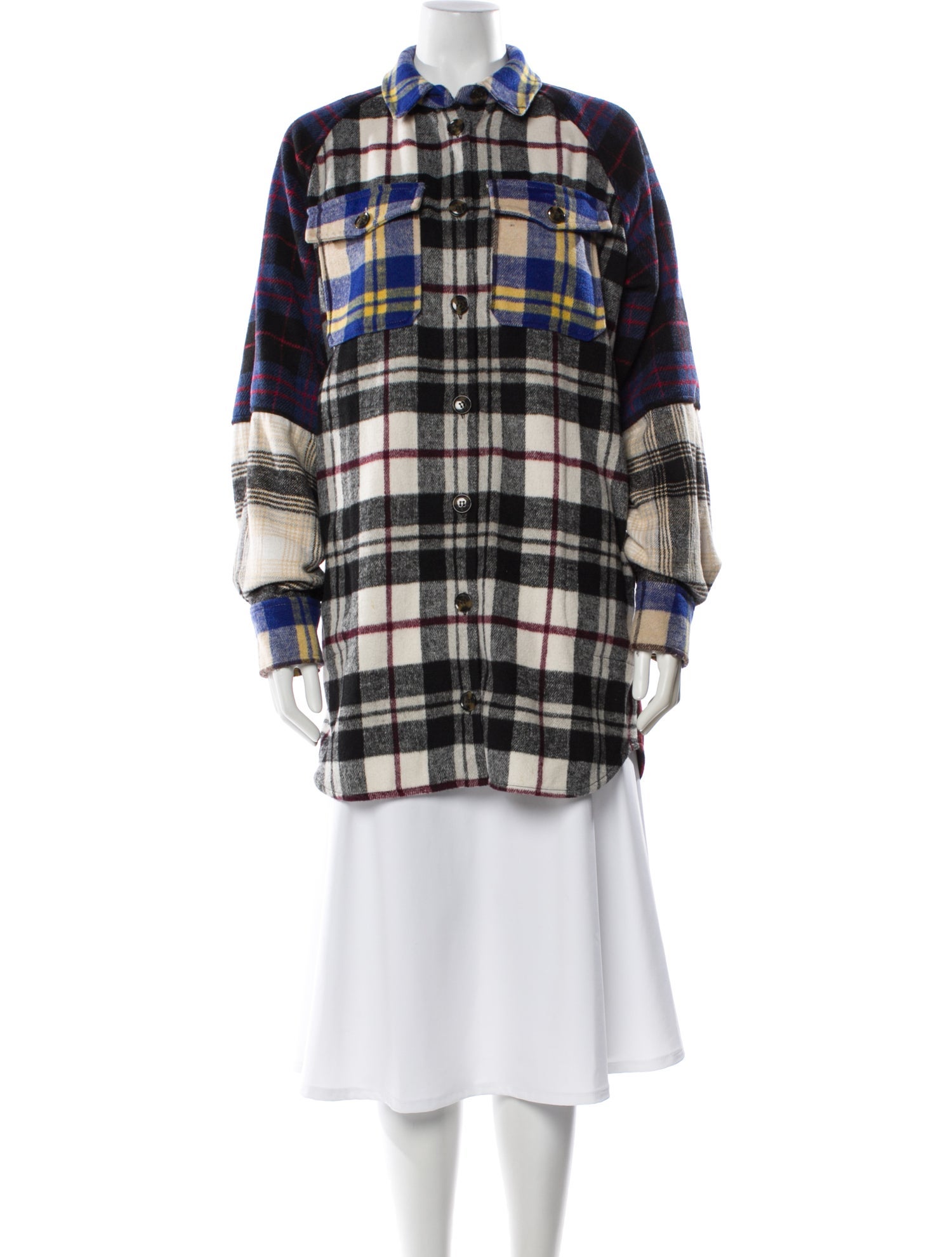 Munthe Plaid Print Coat