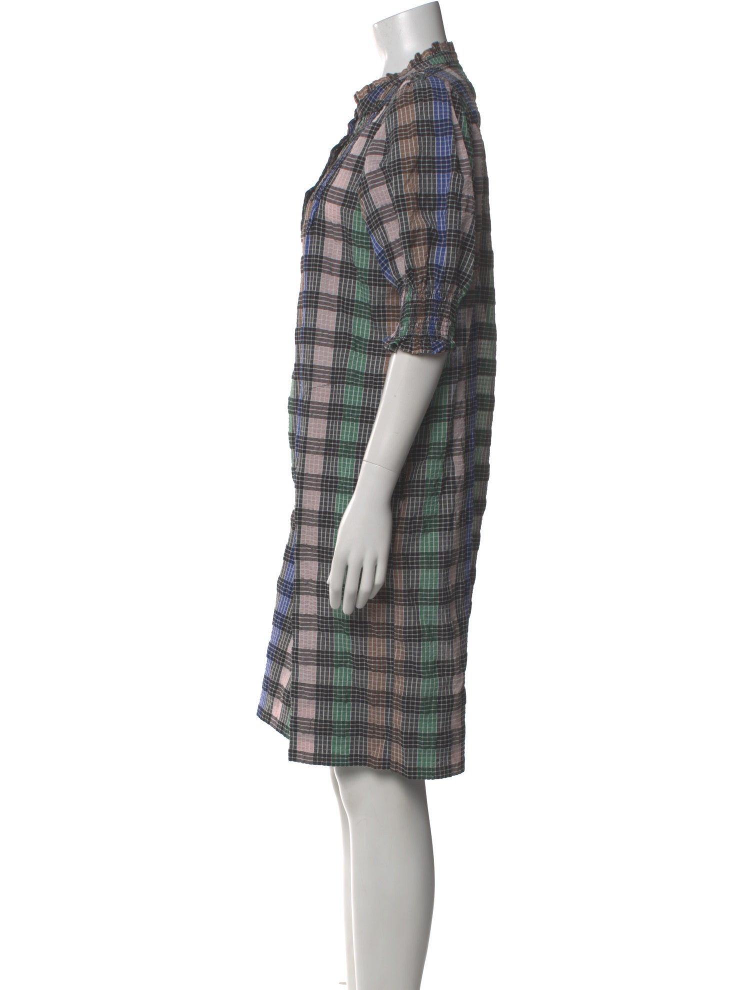 Munthe Plaid Print Knee-Length Dress