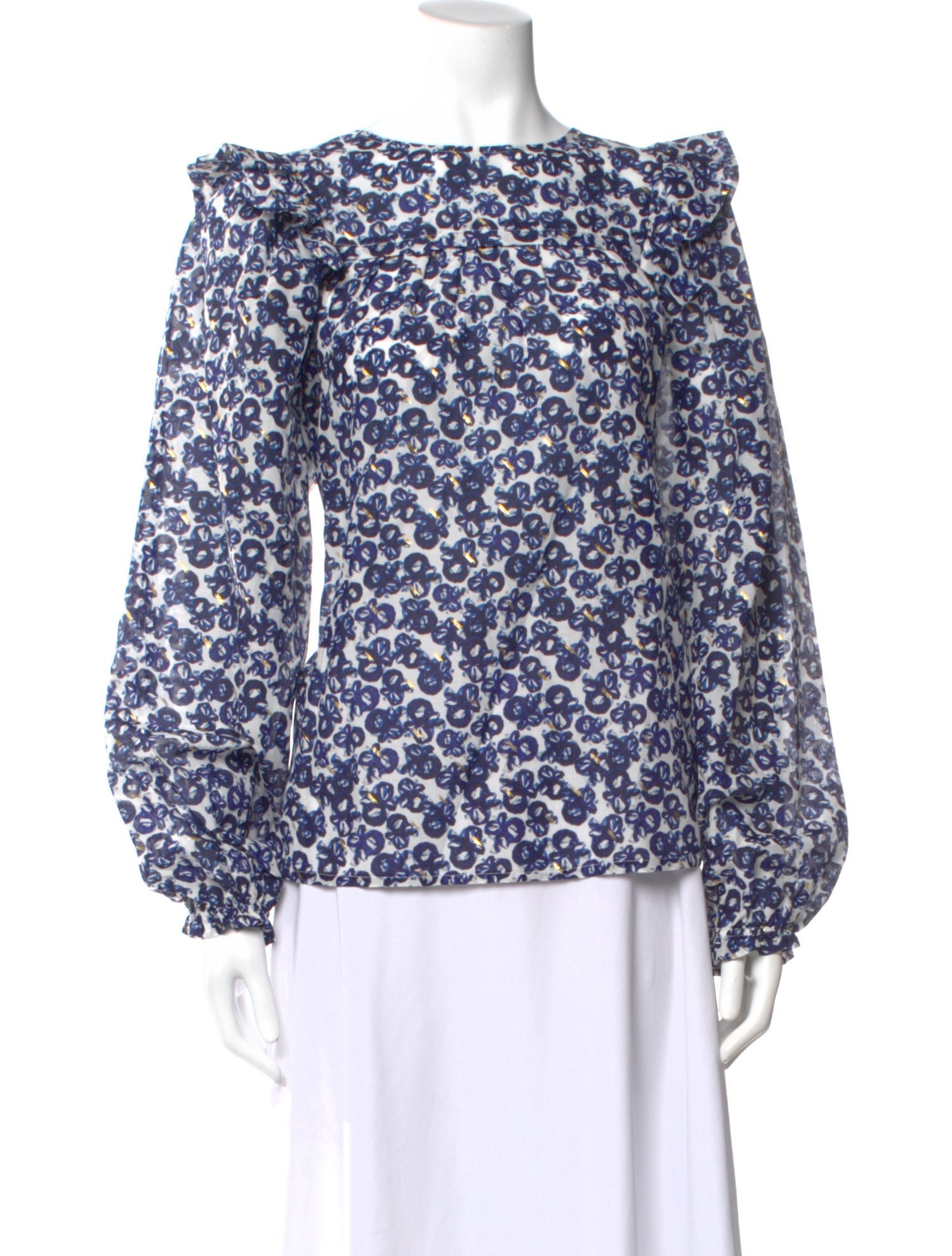 Munthe Floral Print Crew Neck Blouse