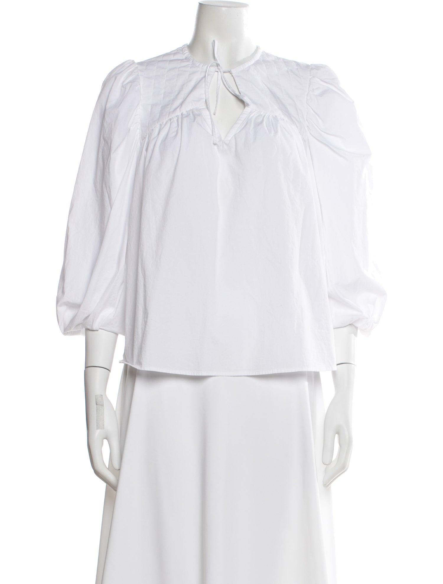 Munthe Tie Neck Three-Quarter Sleeve Blouse