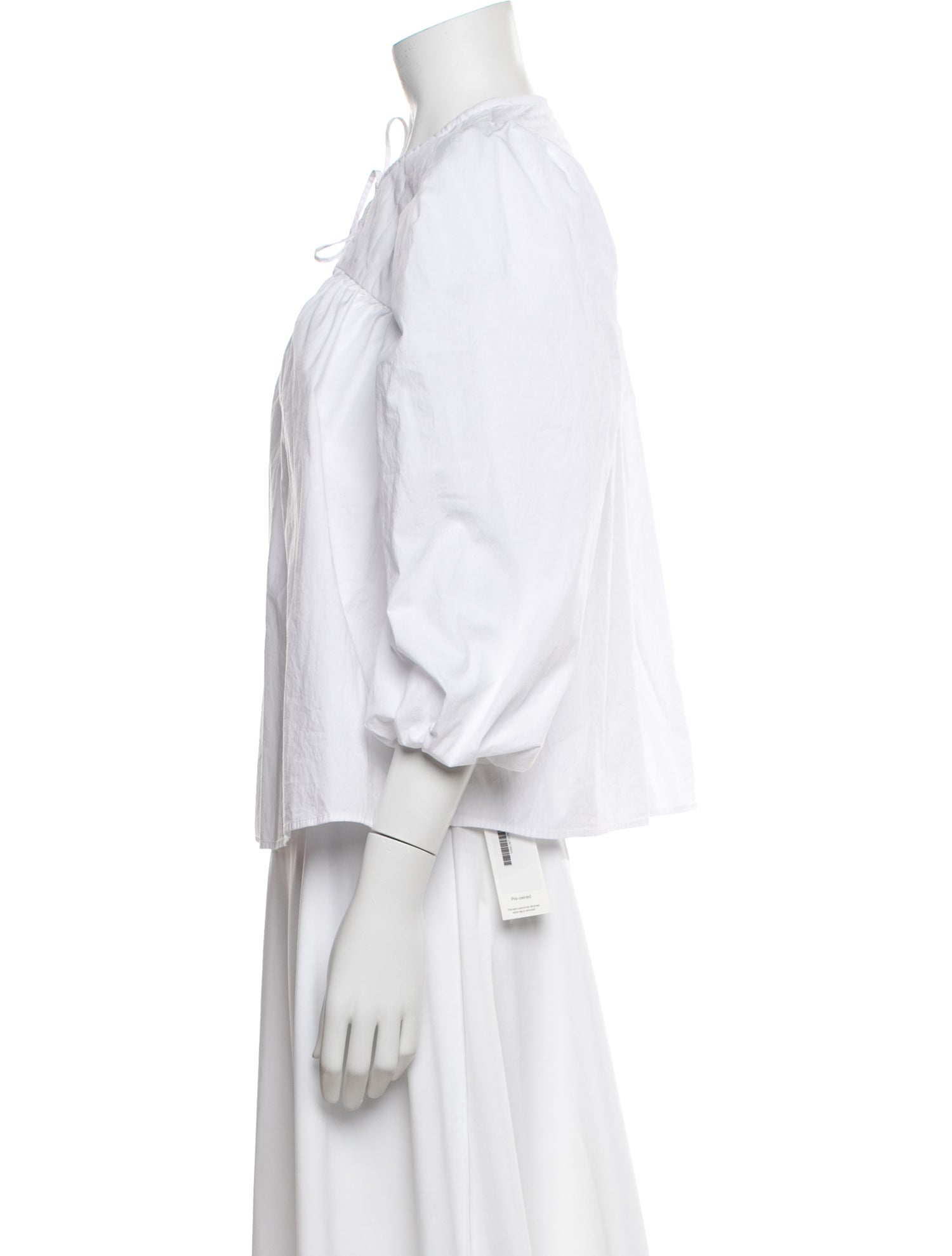 Munthe Tie Neck Three-Quarter Sleeve Blouse