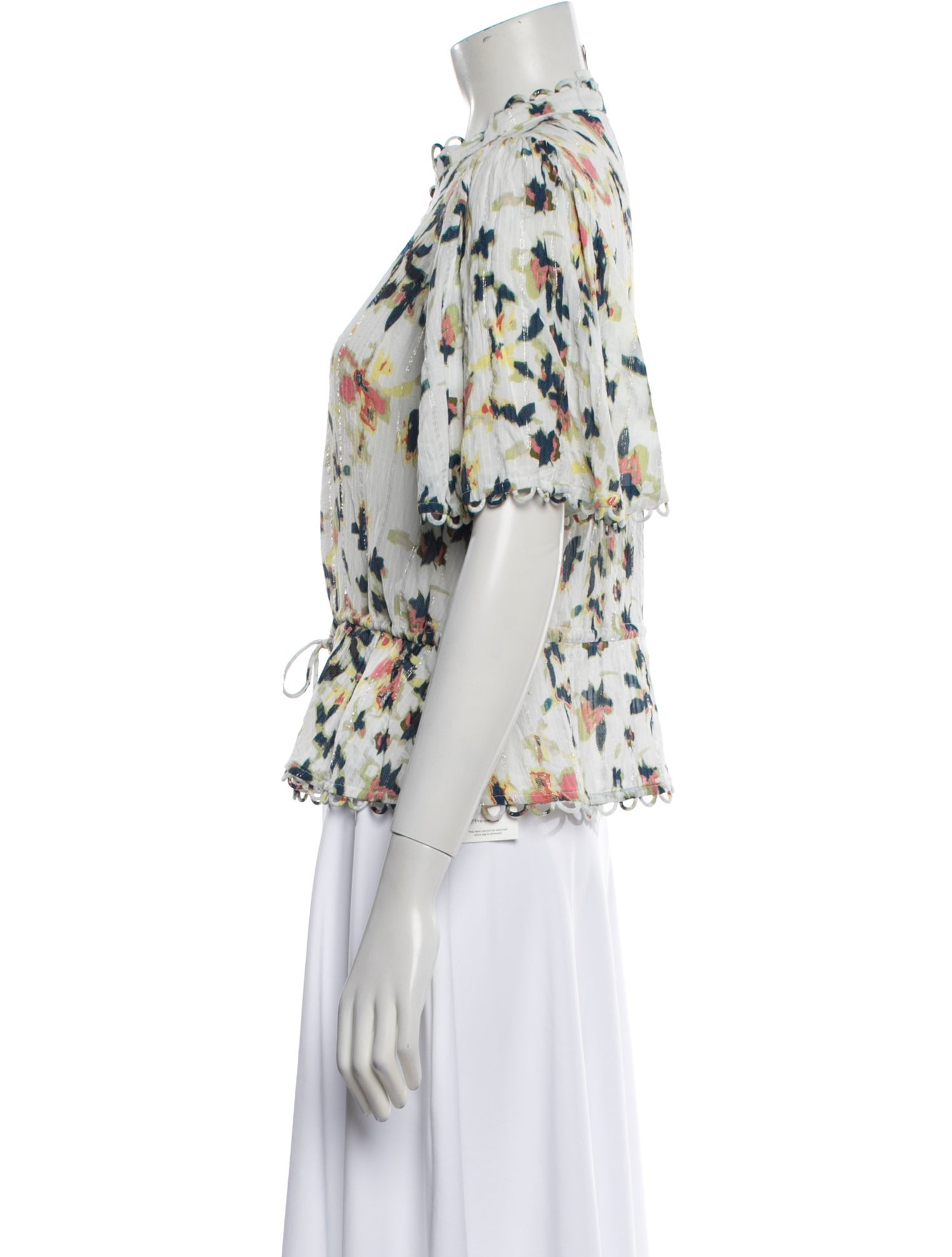 Munthe Floral Print Short Sleeve Blouse