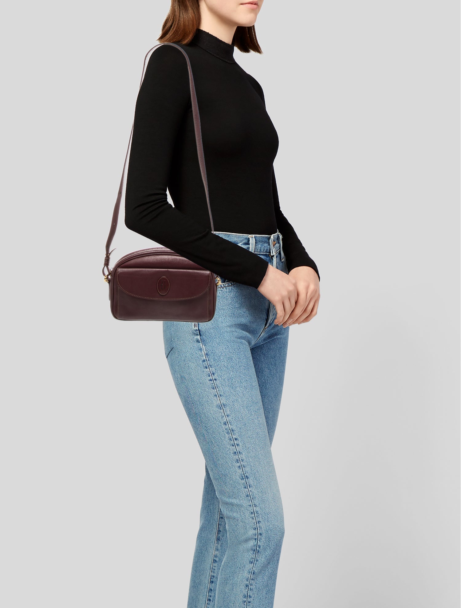 Must de Cartier Leather Crossbody Bag