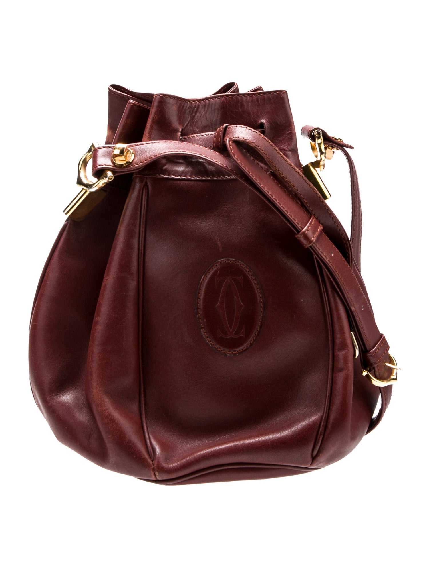 Must de Cartier Leather Bucket Bag