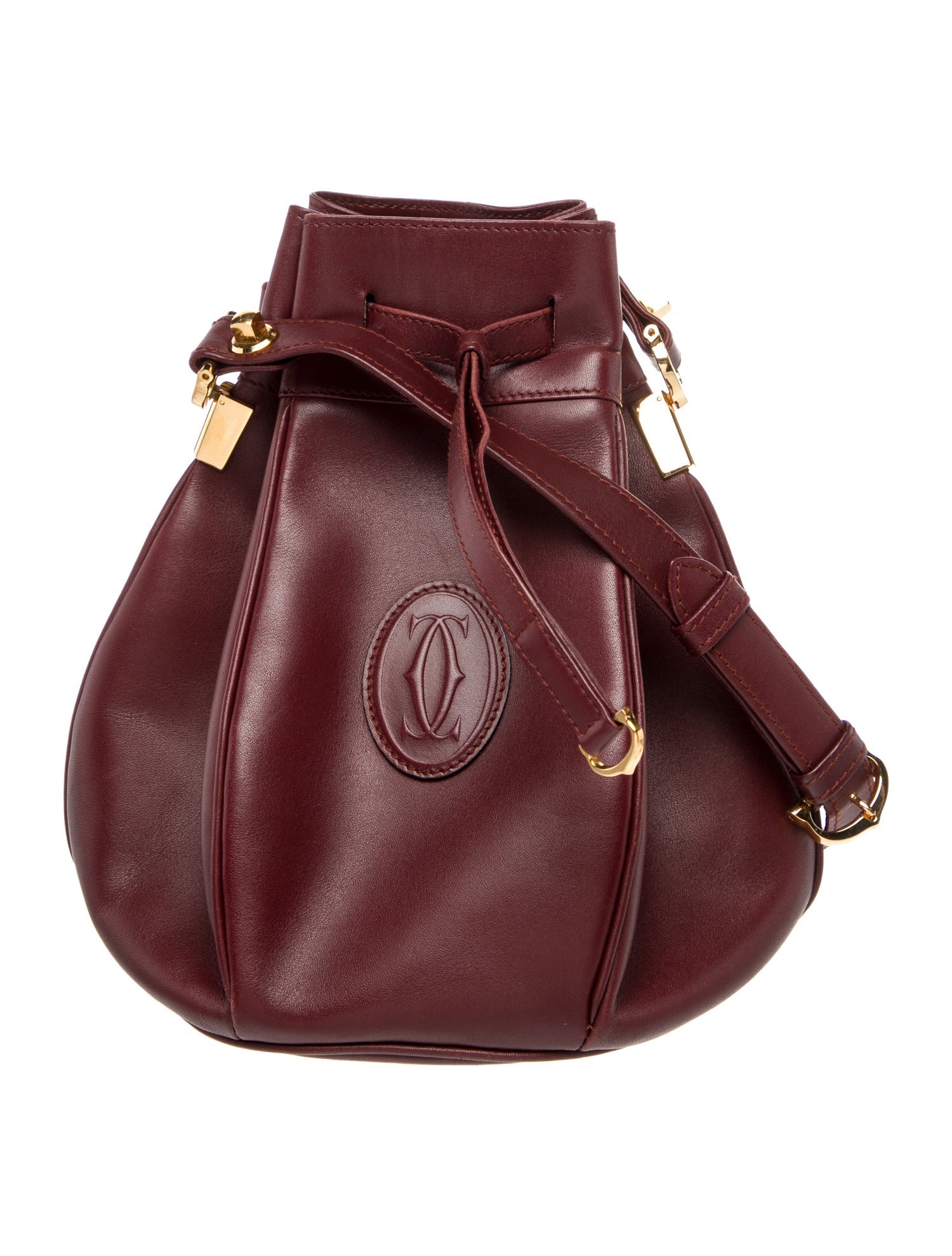 Must de Cartier Leather Bucket Bag