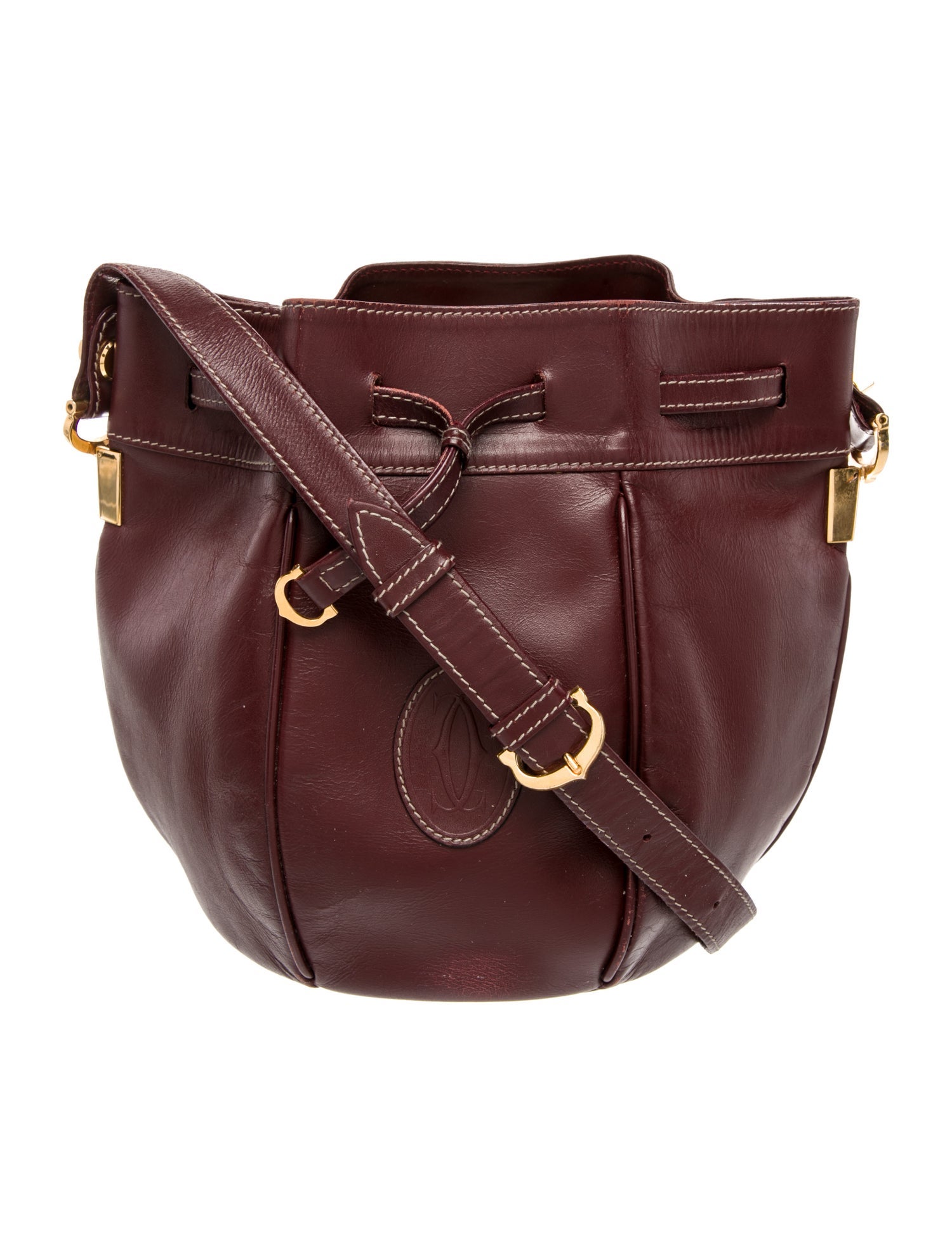 Must de Cartier Leather Bucket Bag