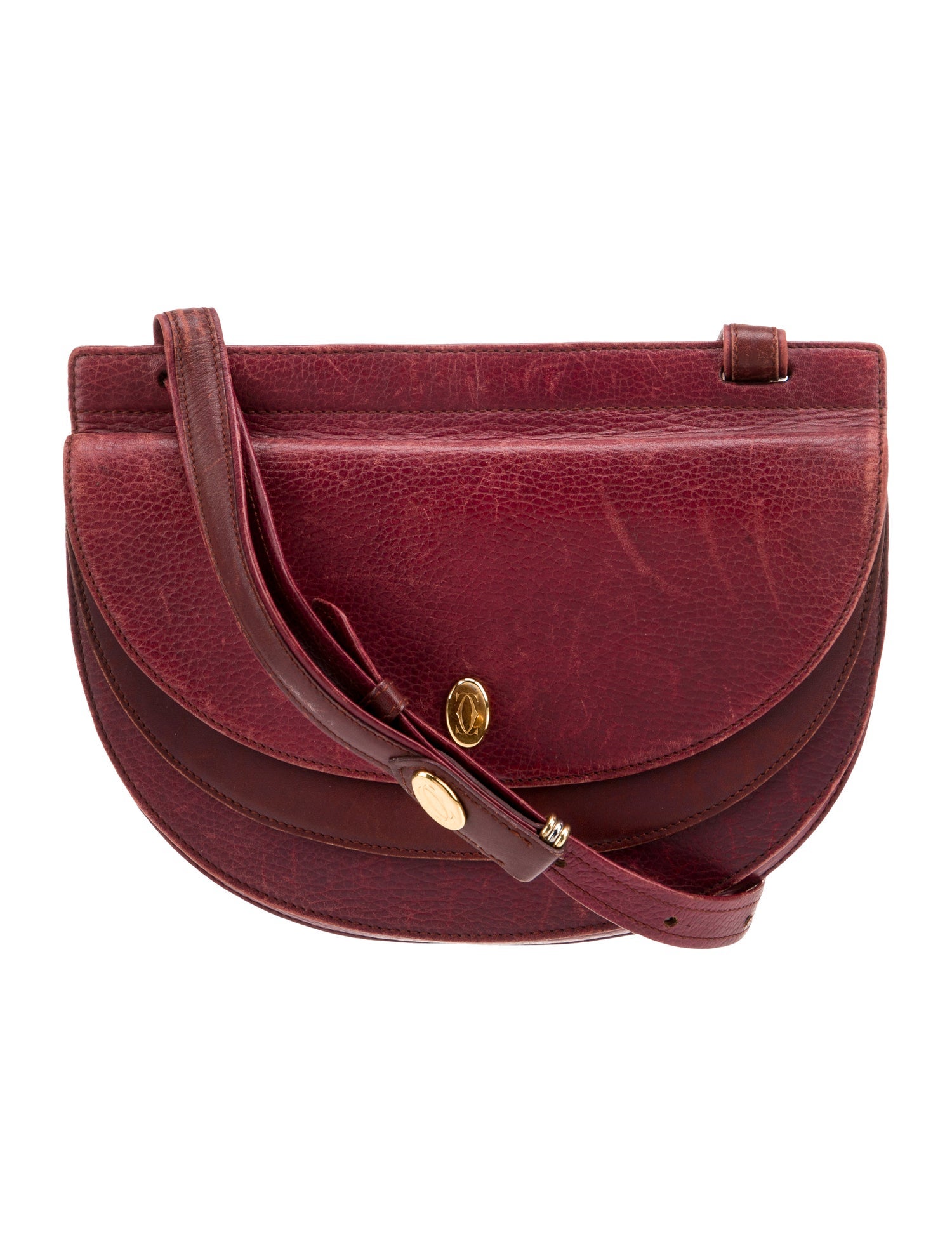 Must de Cartier Leather Crossbody Bag