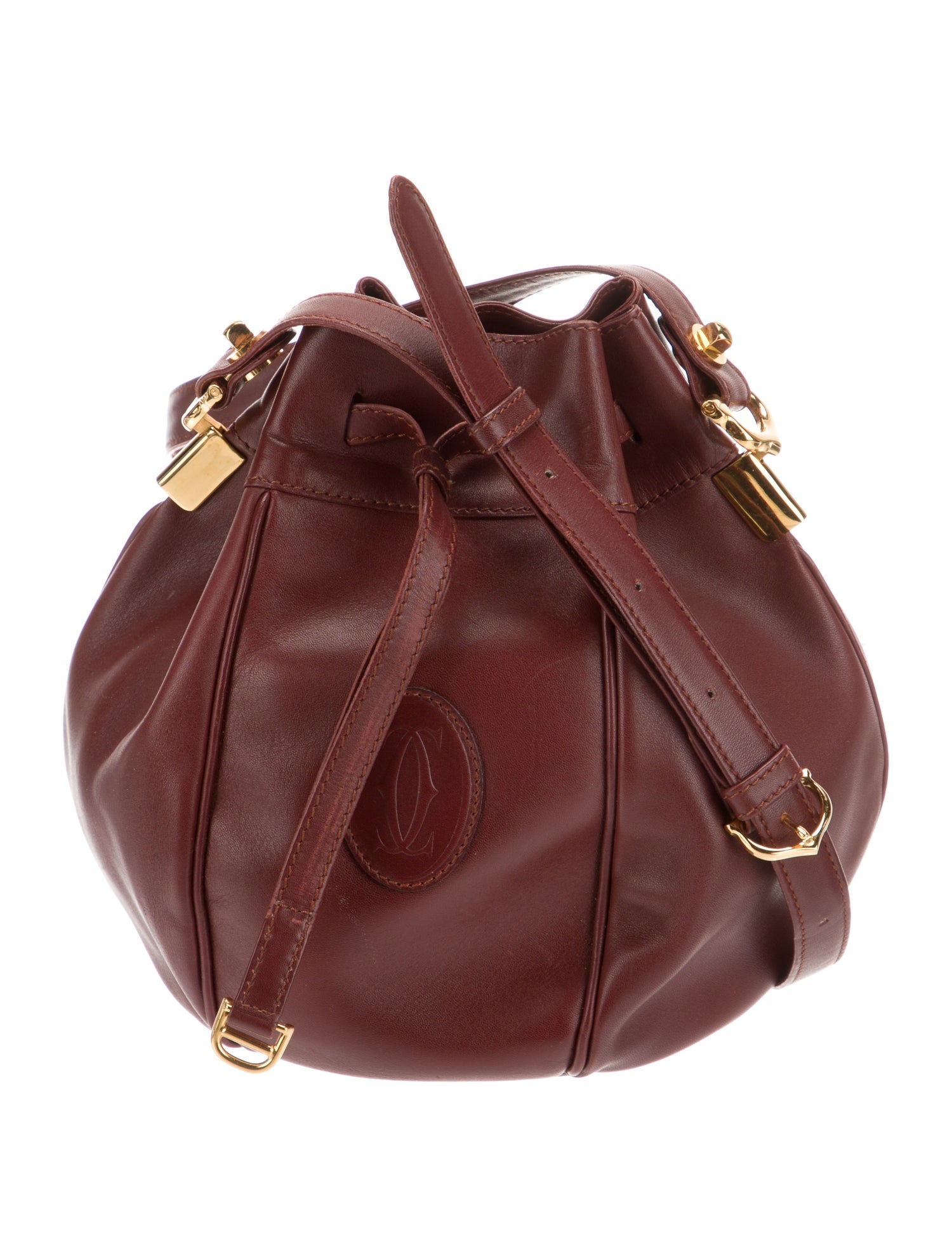 Must de Cartier Leather Bucket Bag