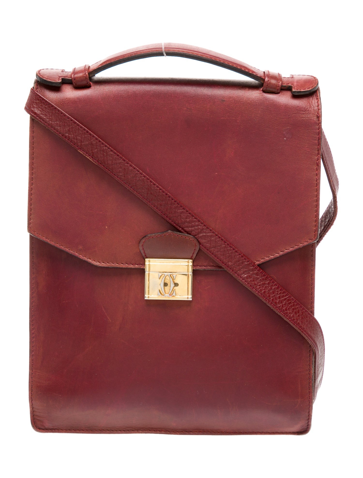 Must de Cartier Leather Crossbody Bag Vintage