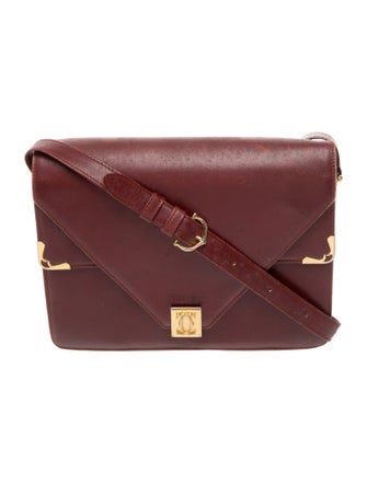 Must de Cartier Leather Messenger Bag