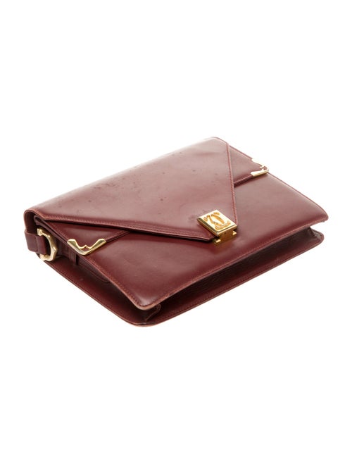 Must de Cartier Leather Messenger Bag