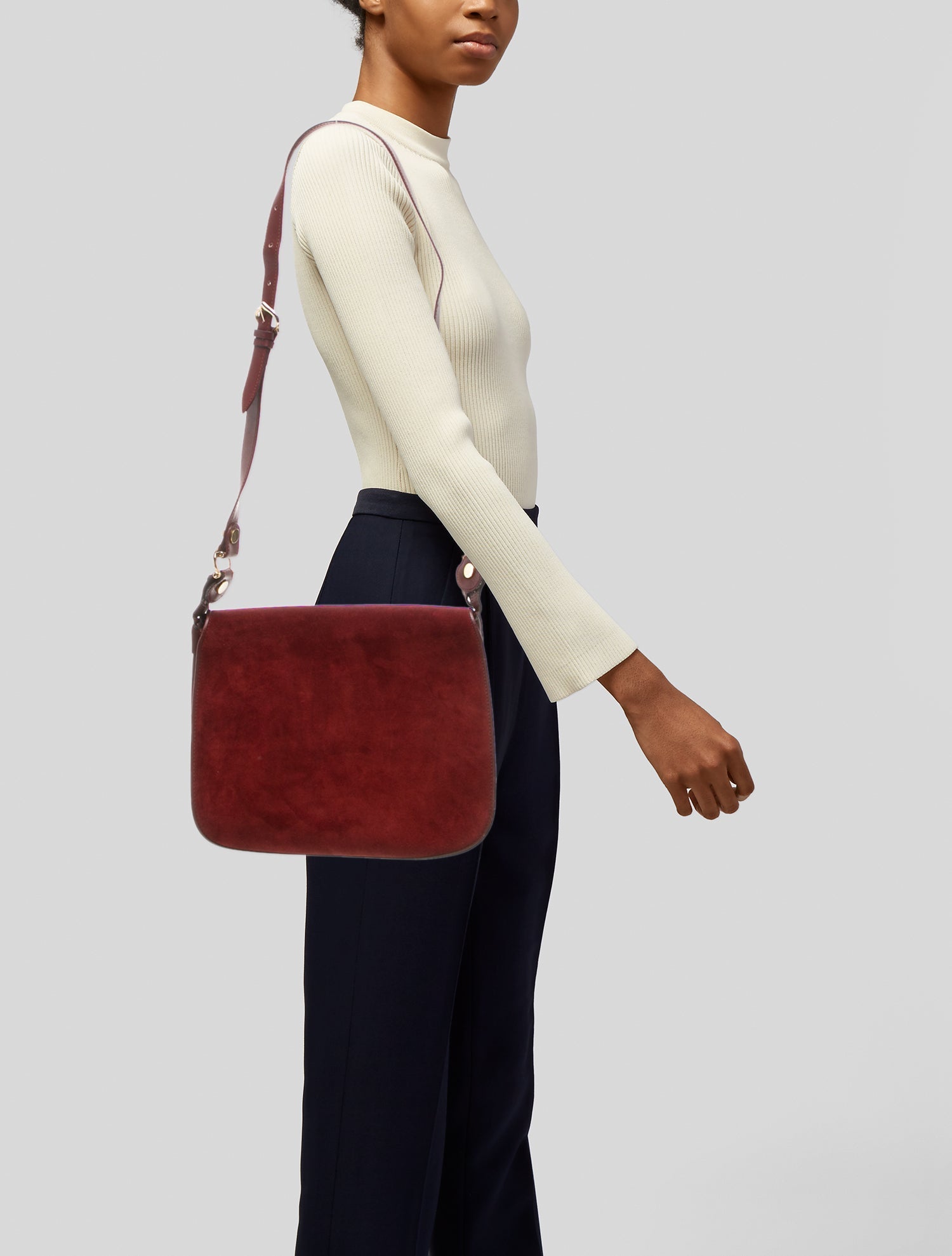 Must de Cartier Suede Crossbody Bag