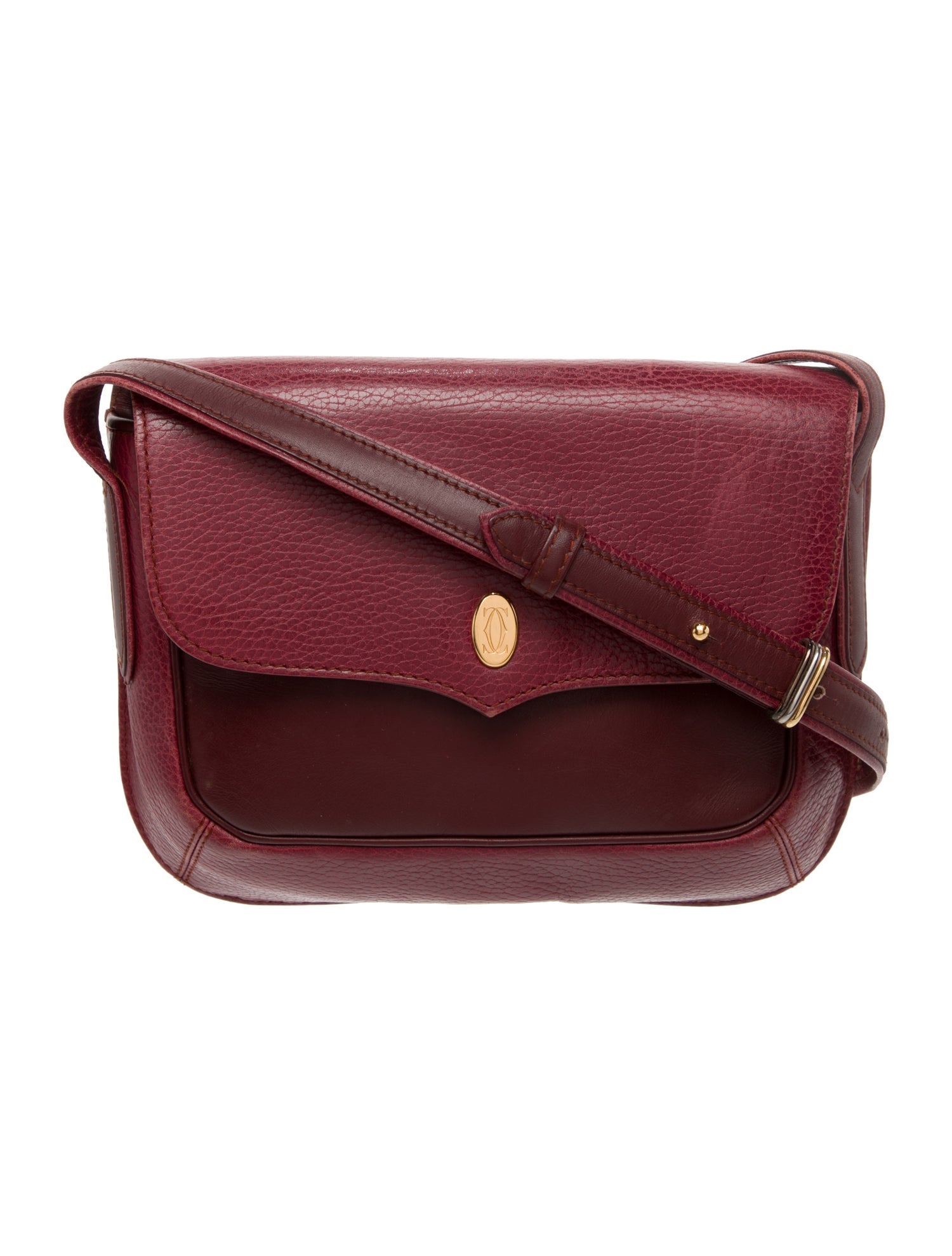 Must de Cartier Leather Messenger Bag