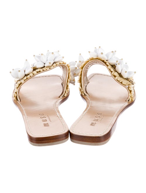 Musa Raffia Floral Print Slides