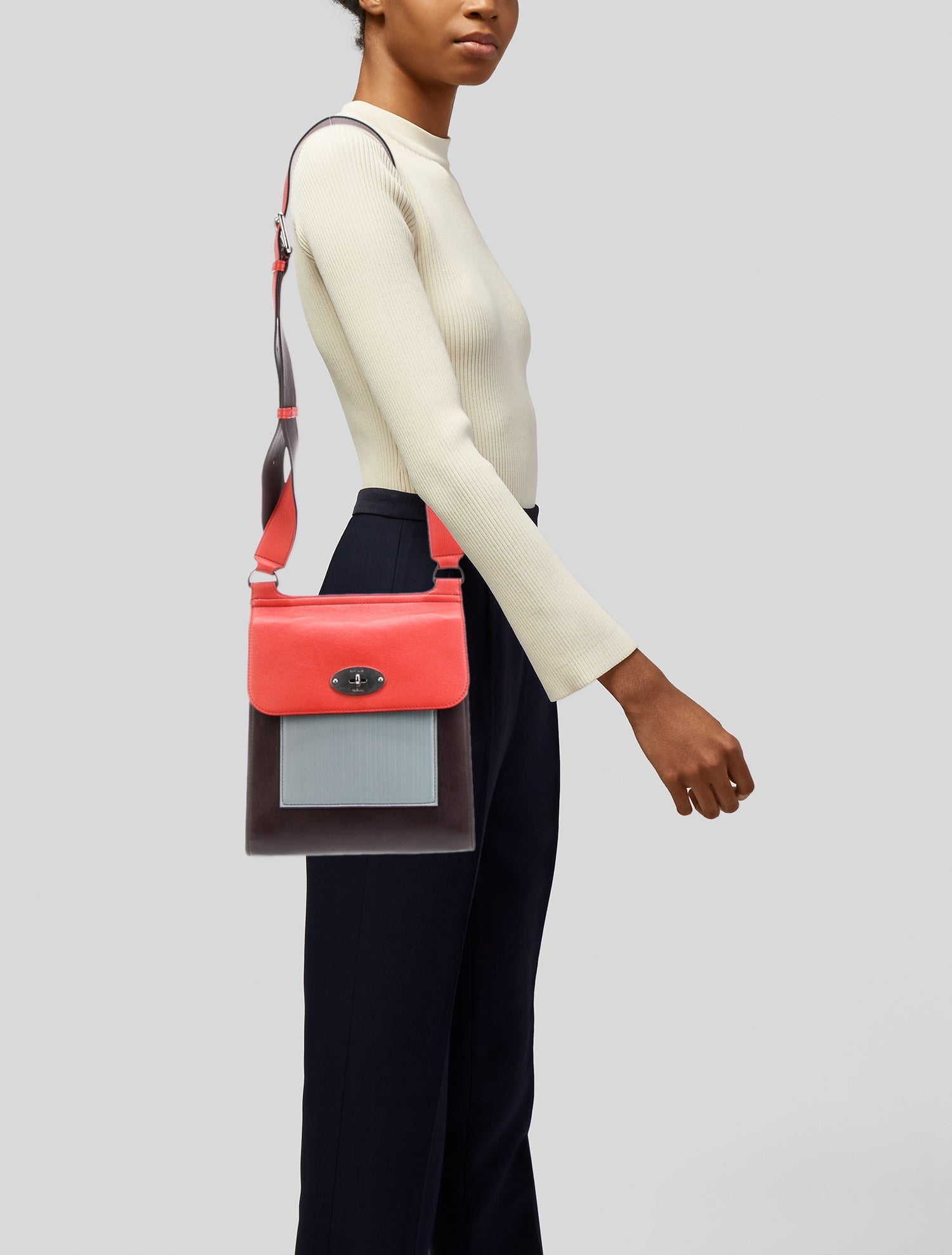 Mulberry x Paul Smith Leather Crossbody Bag