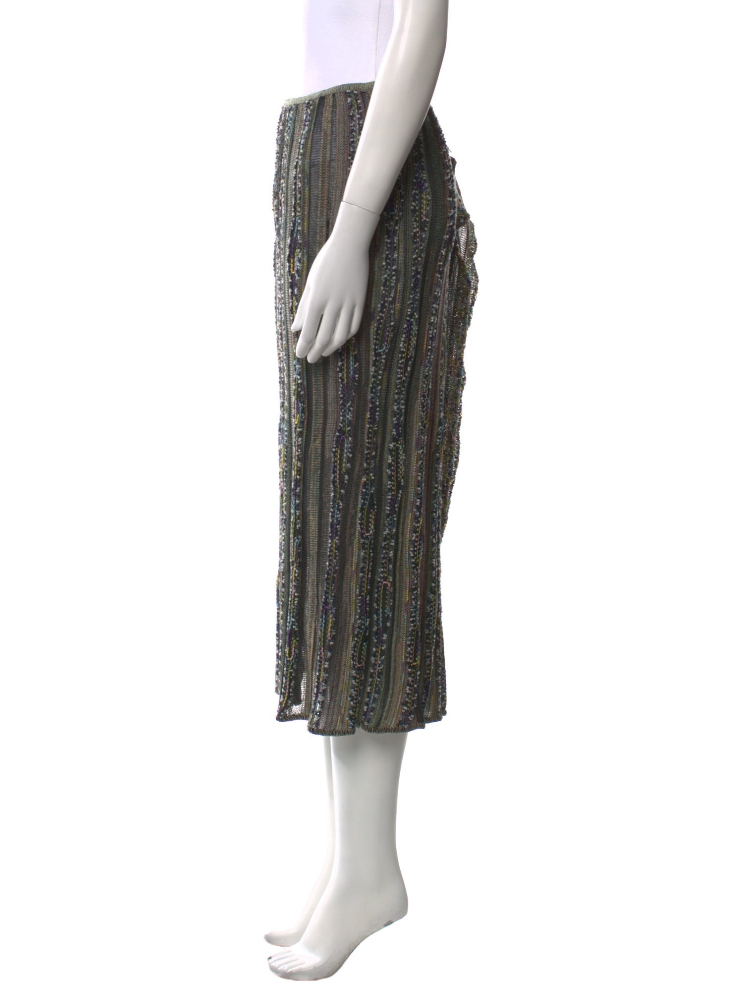 M. & Kyoko Printed Midi Length Skirt