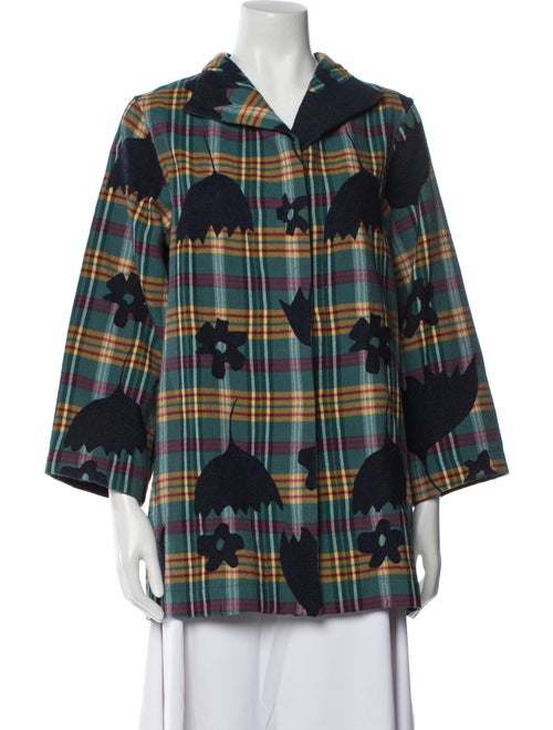 M. & Kyoko Plaid Print Jacket
