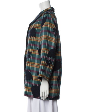 M. & Kyoko Plaid Print Jacket