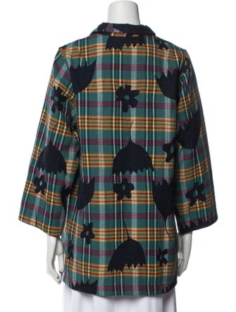 M. & Kyoko Plaid Print Jacket