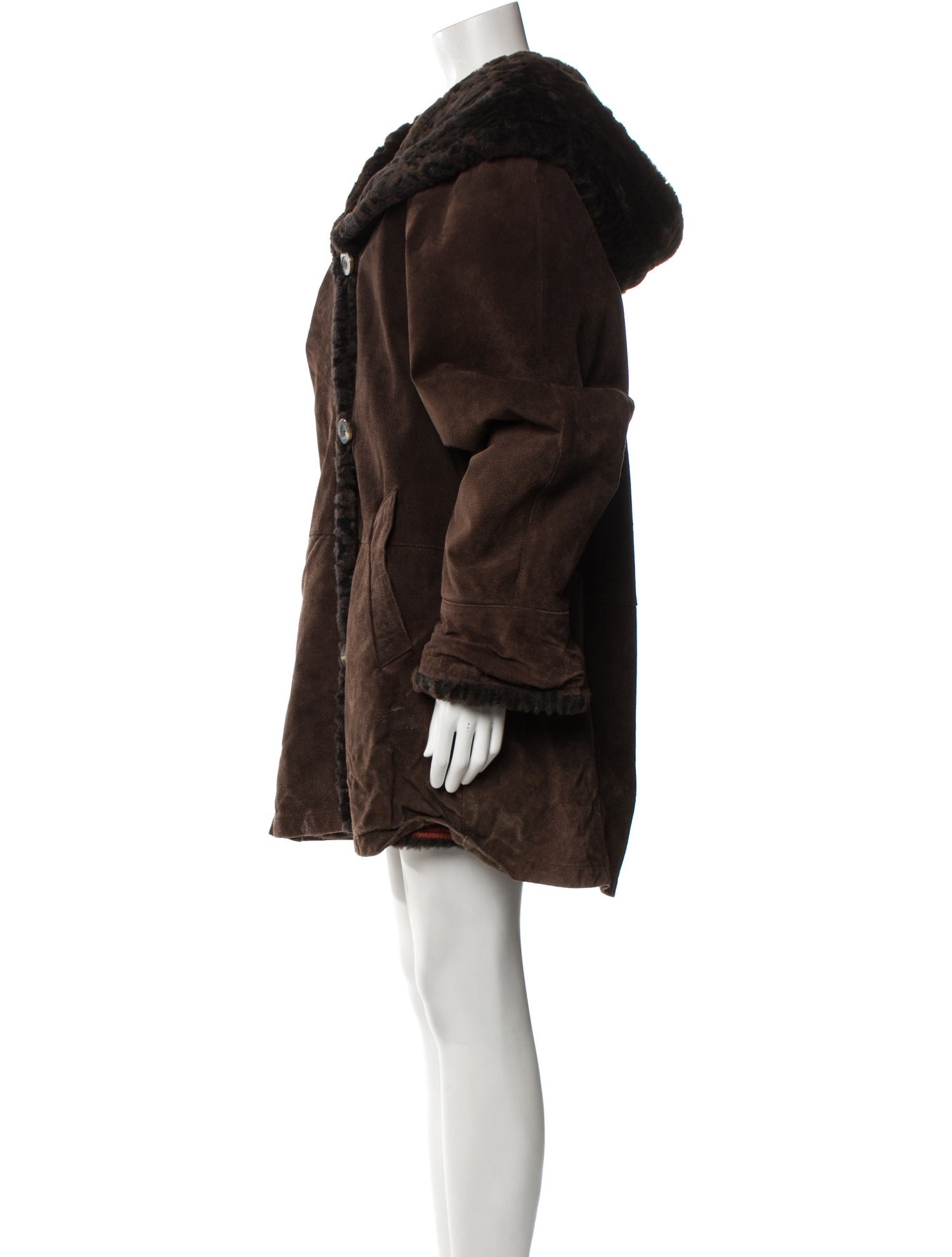 Marvin Richards Leather Faux Fur Coat