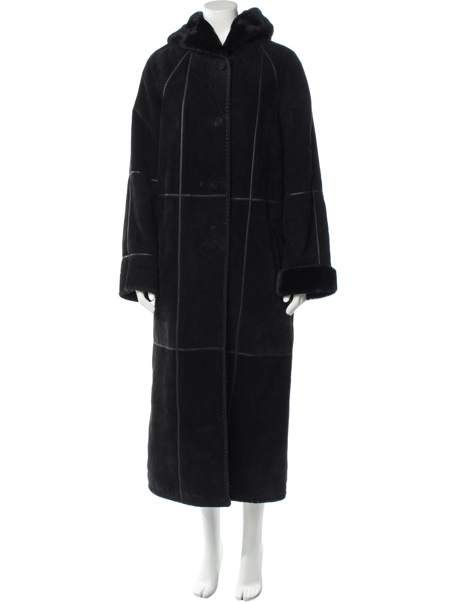 Marvin Richards Leather Faux Fur Coat