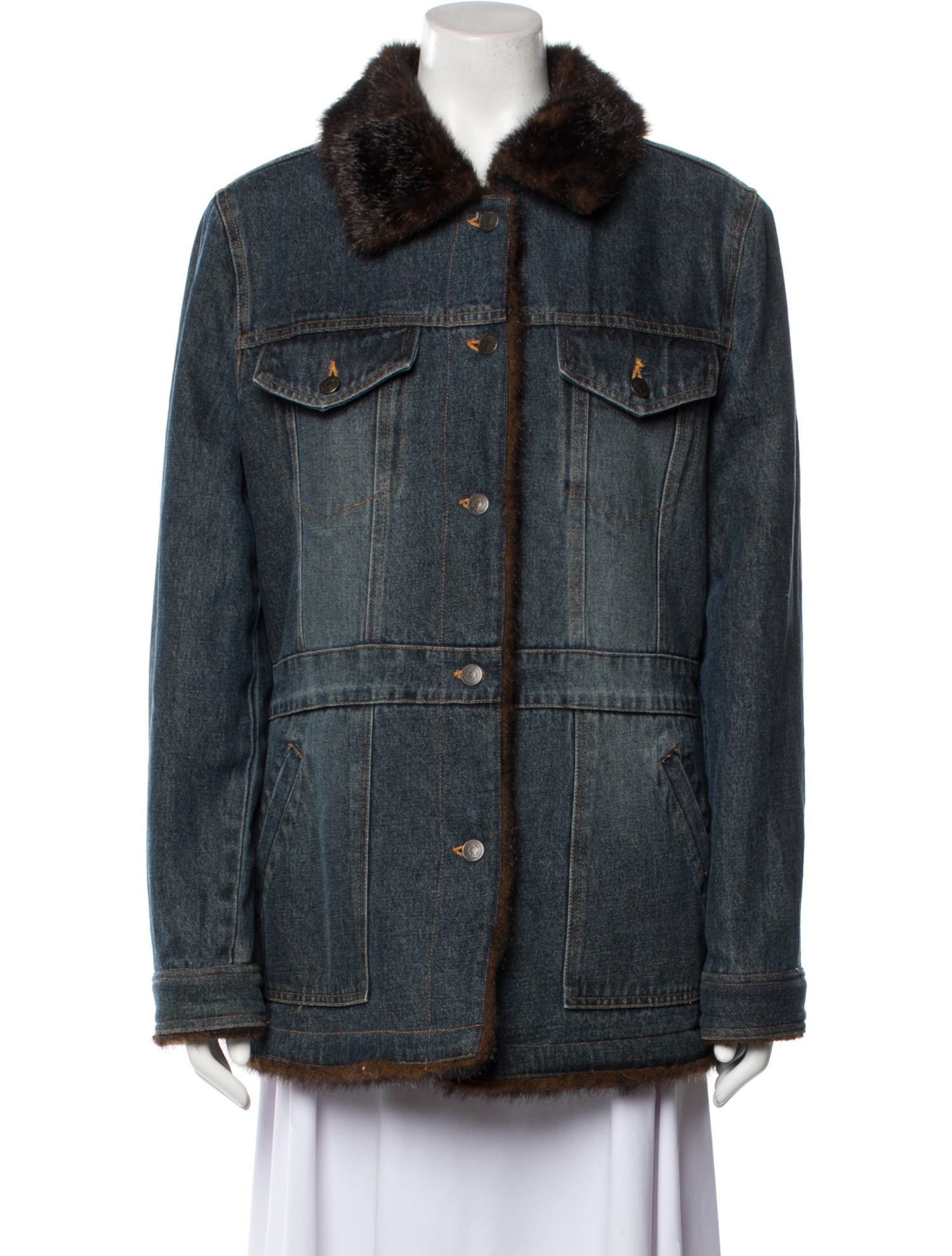 Marvin Richards Faux Fur Denim Jacket