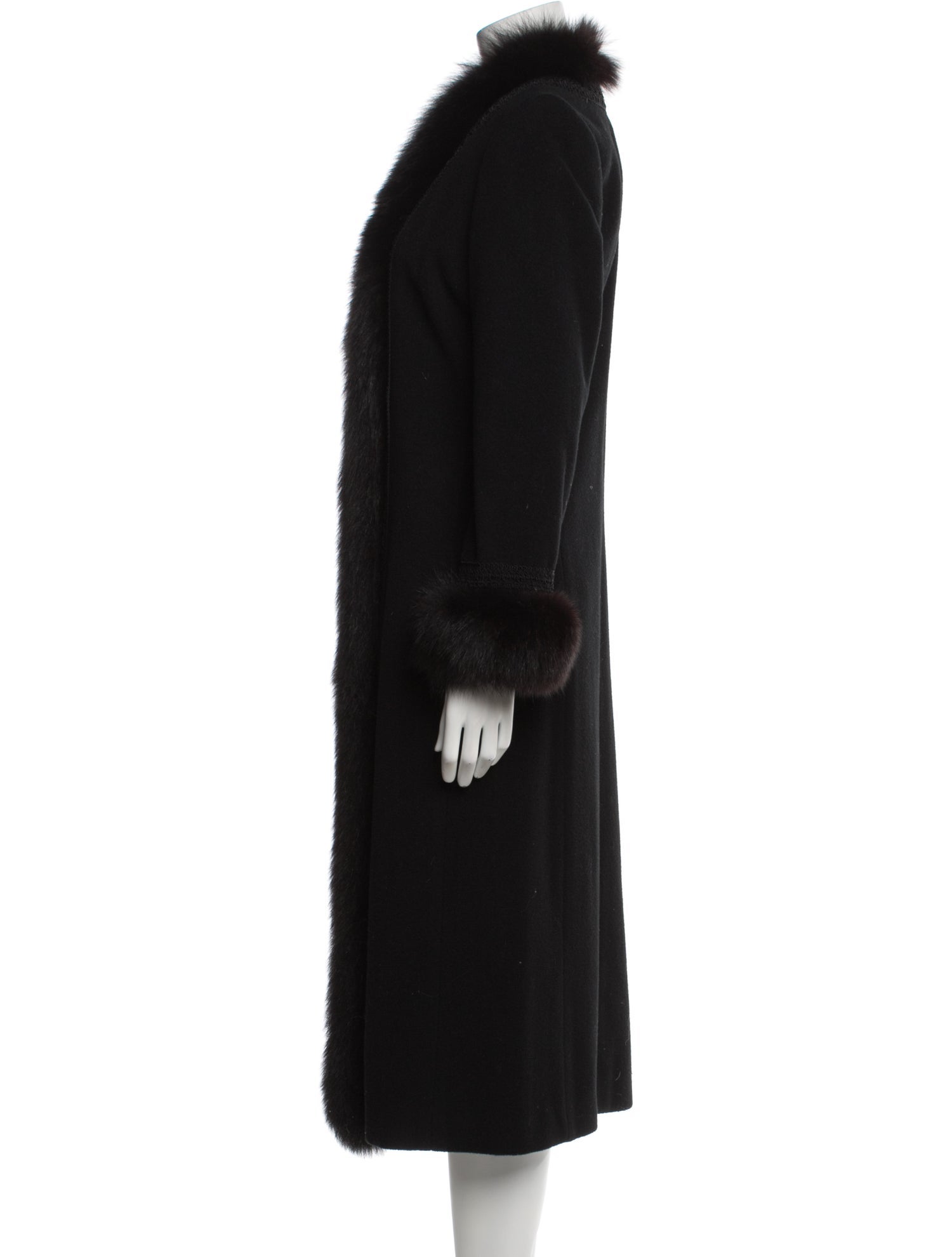 Marvin Richards Wool Faux Fur Coat