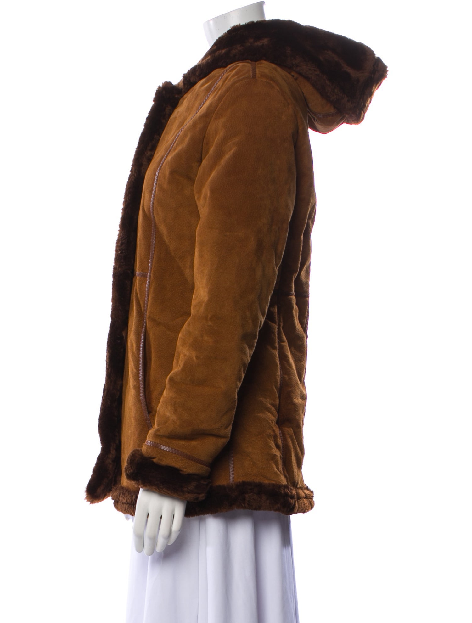Marvin Richards Leather Faux Fur Coat