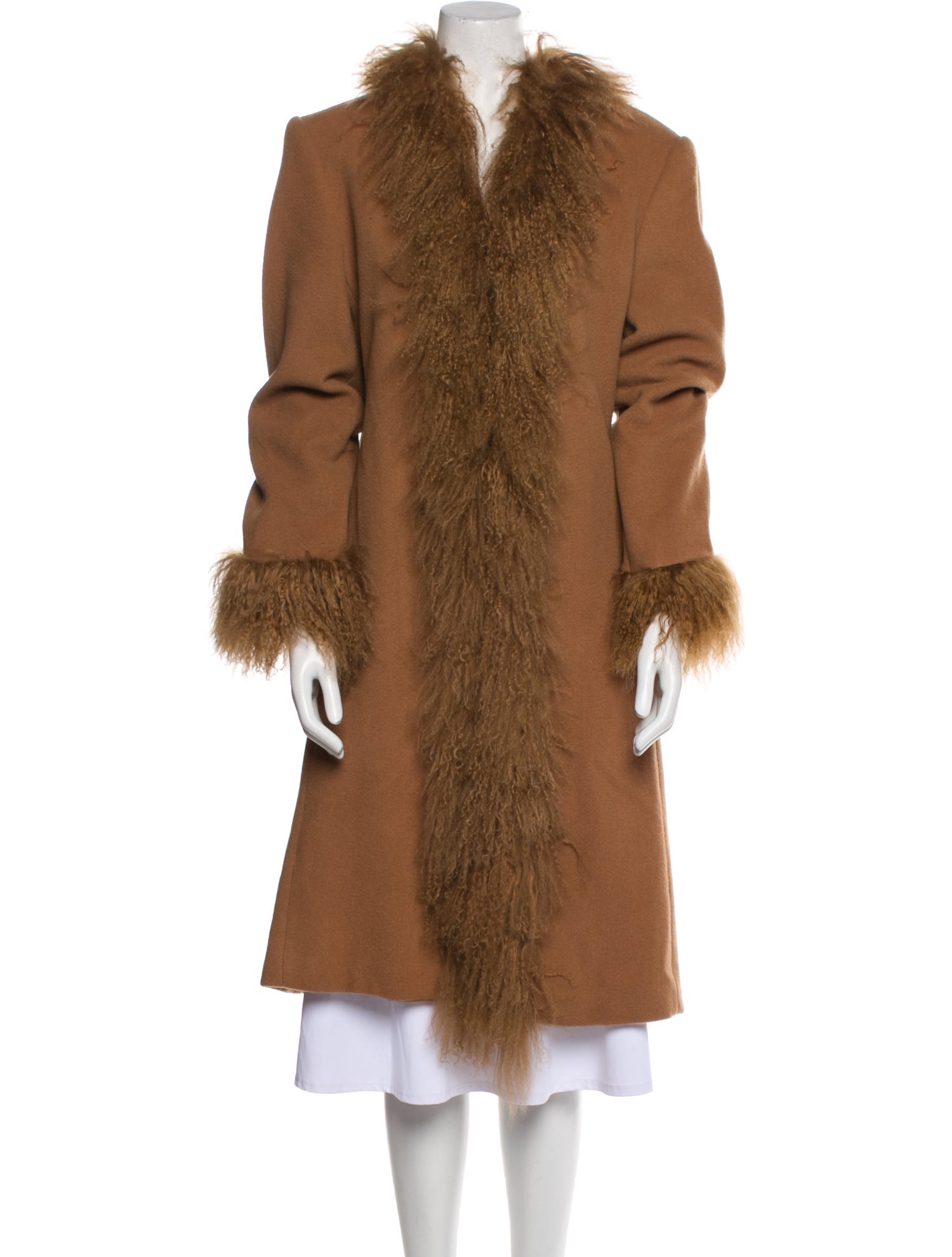 Marvin Richards Wool Faux Fur Coat