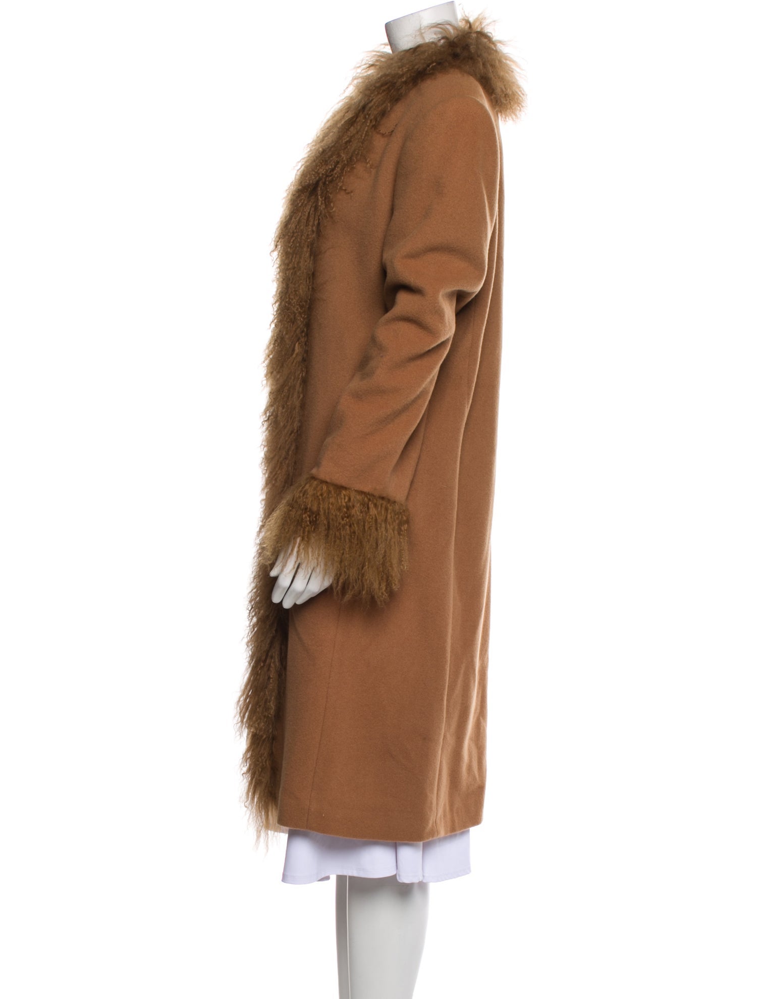 Marvin Richards Wool Faux Fur Coat