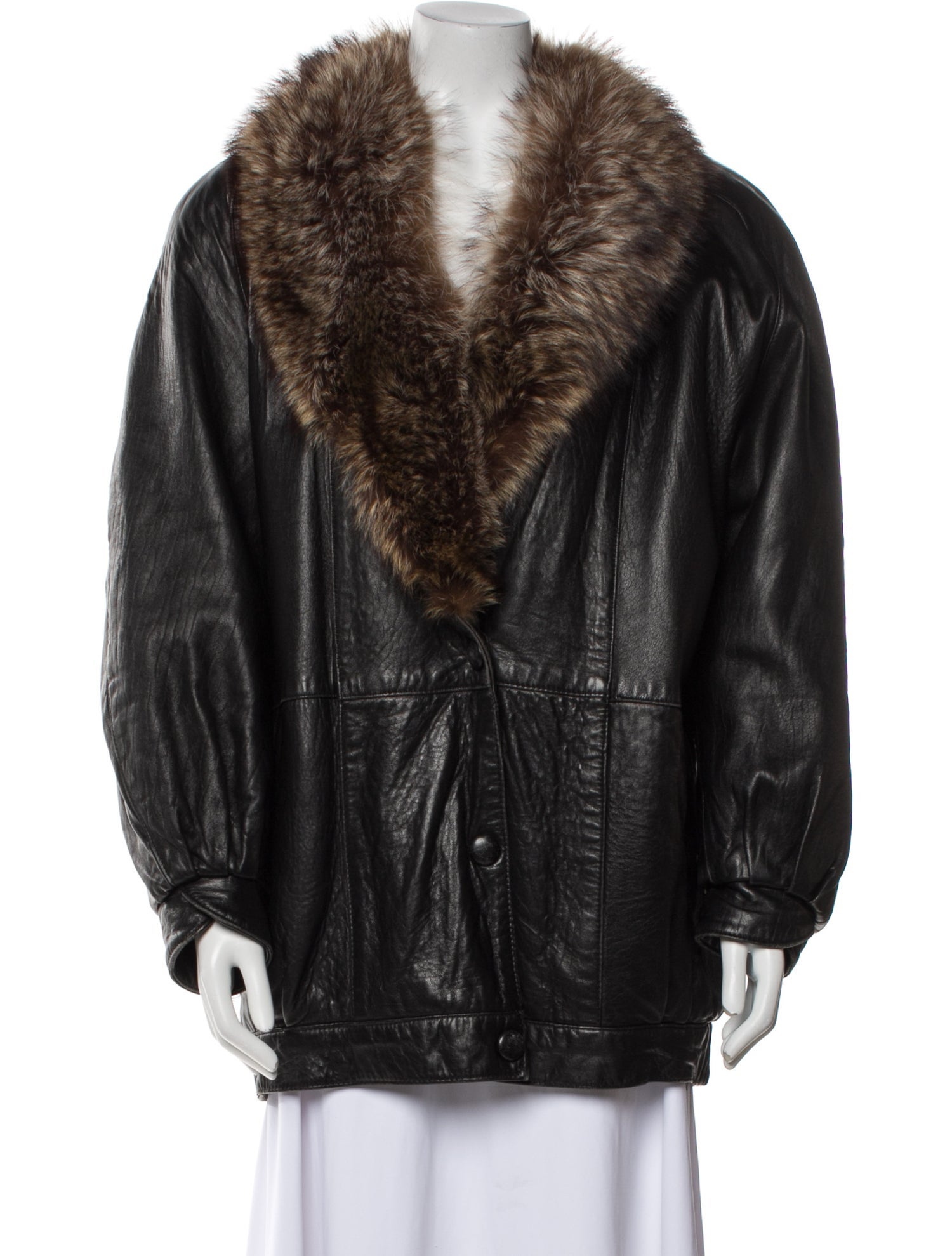Marvin Richards Leather Faux Fur Coat