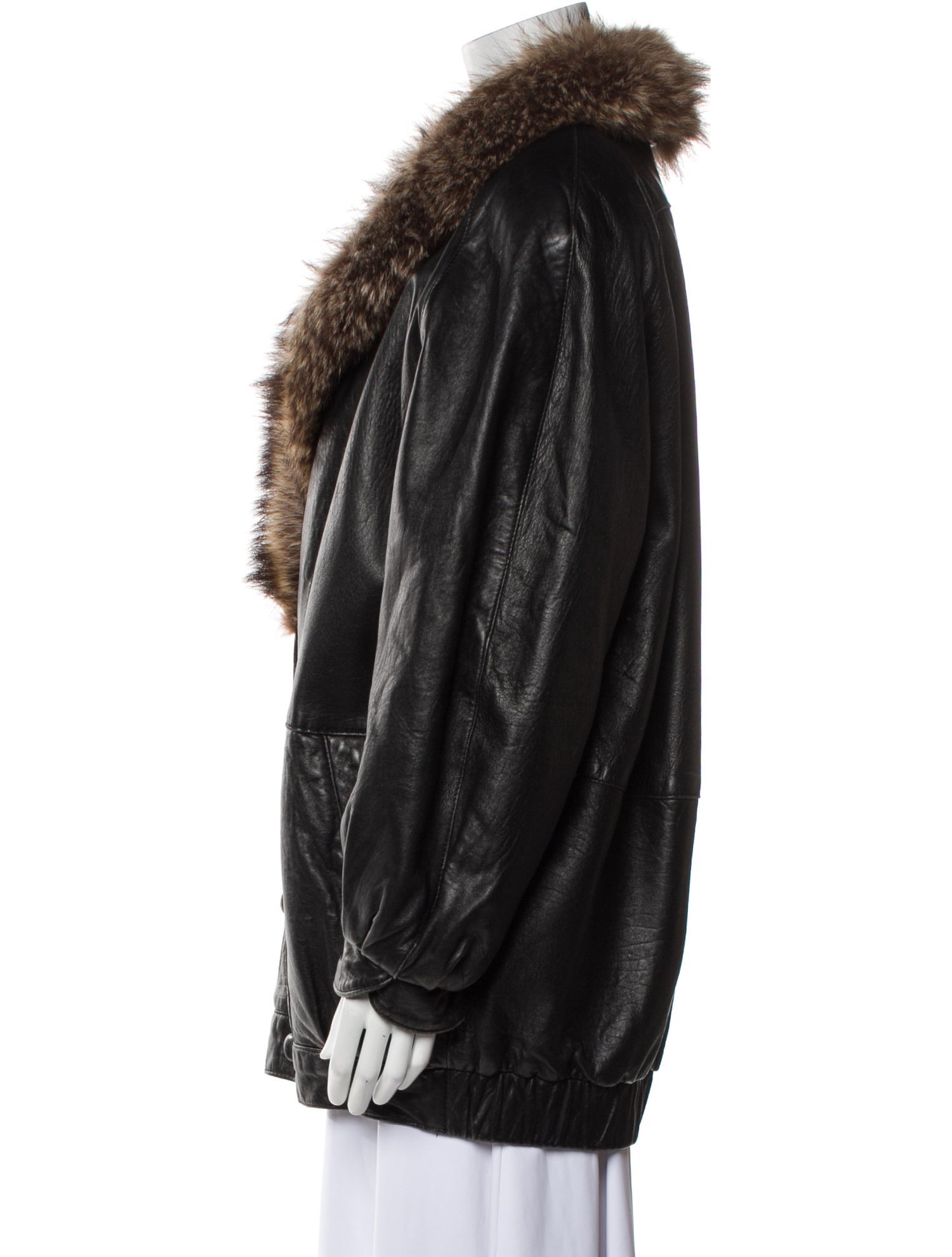 Marvin Richards Leather Faux Fur Coat
