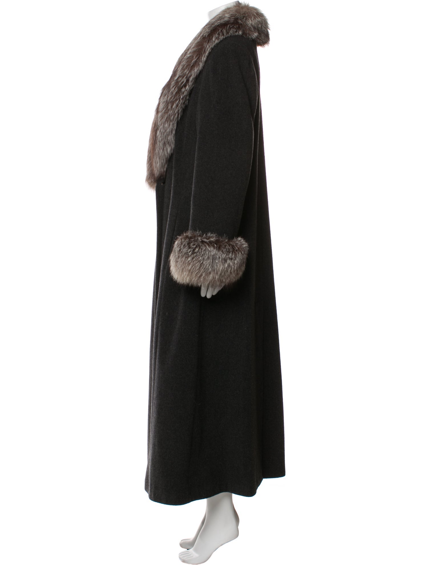 Marvin Richards Wool Faux Fur Coat