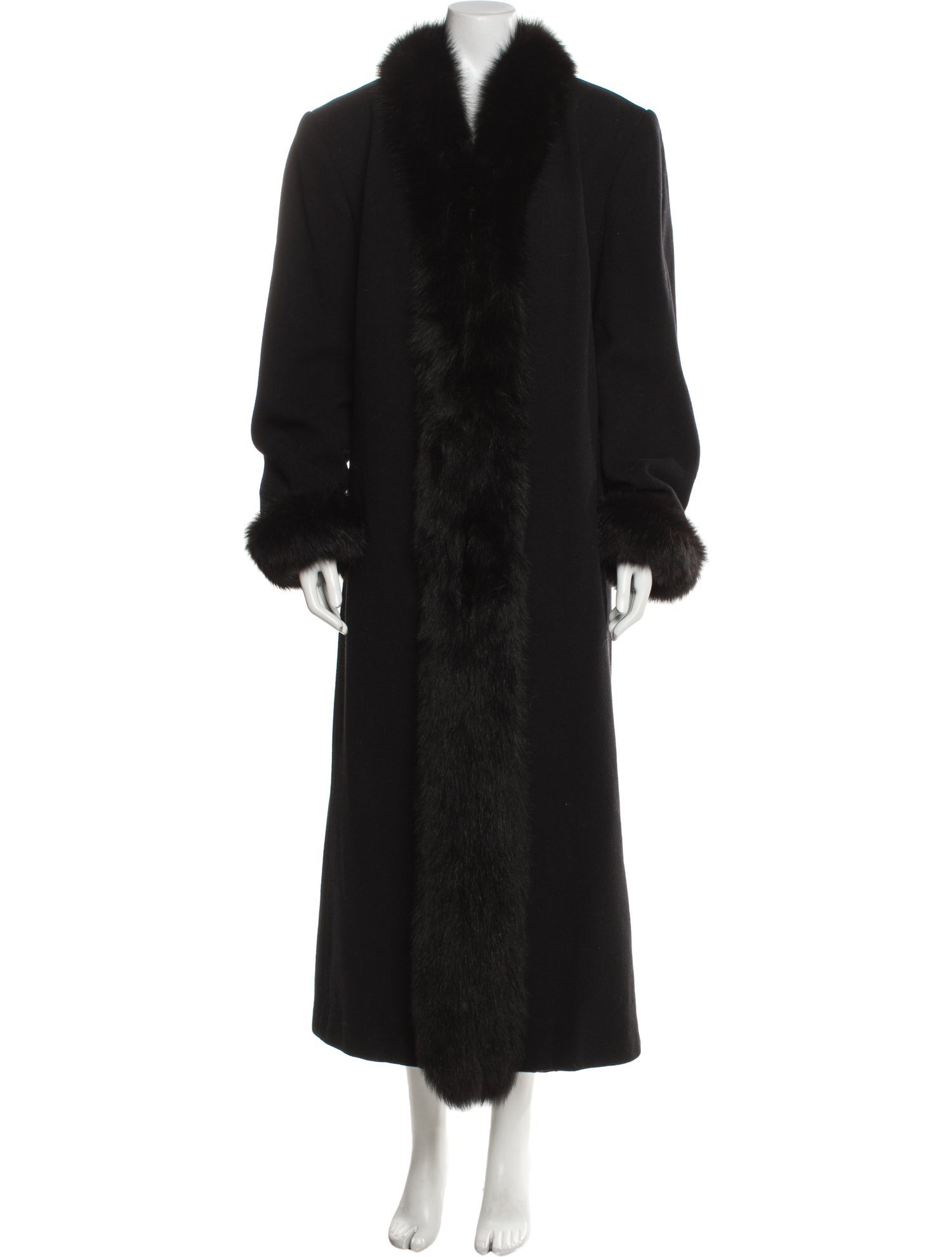 Marvin Richards Wool Faux Fur Coat