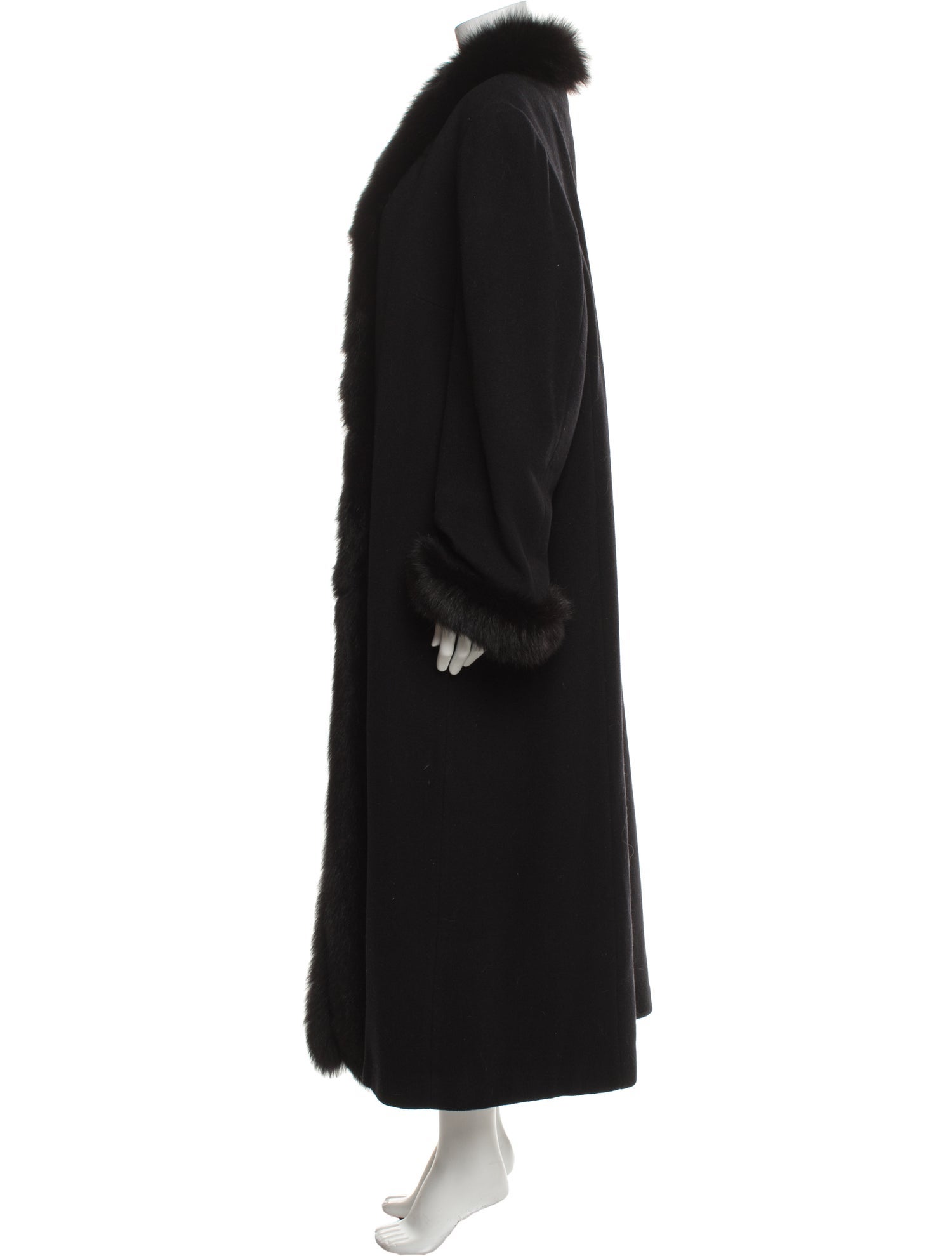 Marvin Richards Wool Faux Fur Coat