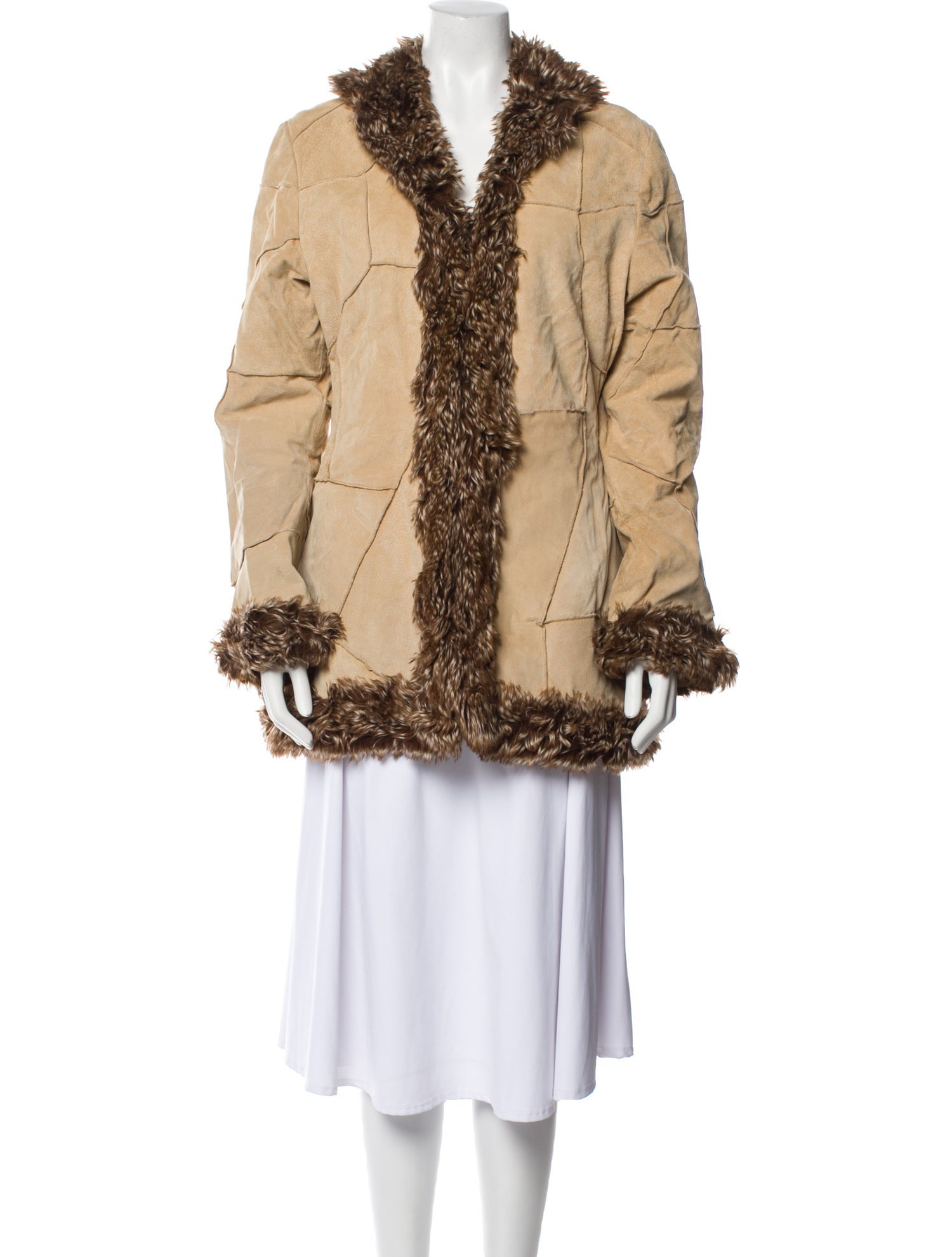 Marvin Richards Leather Faux Fur Coat