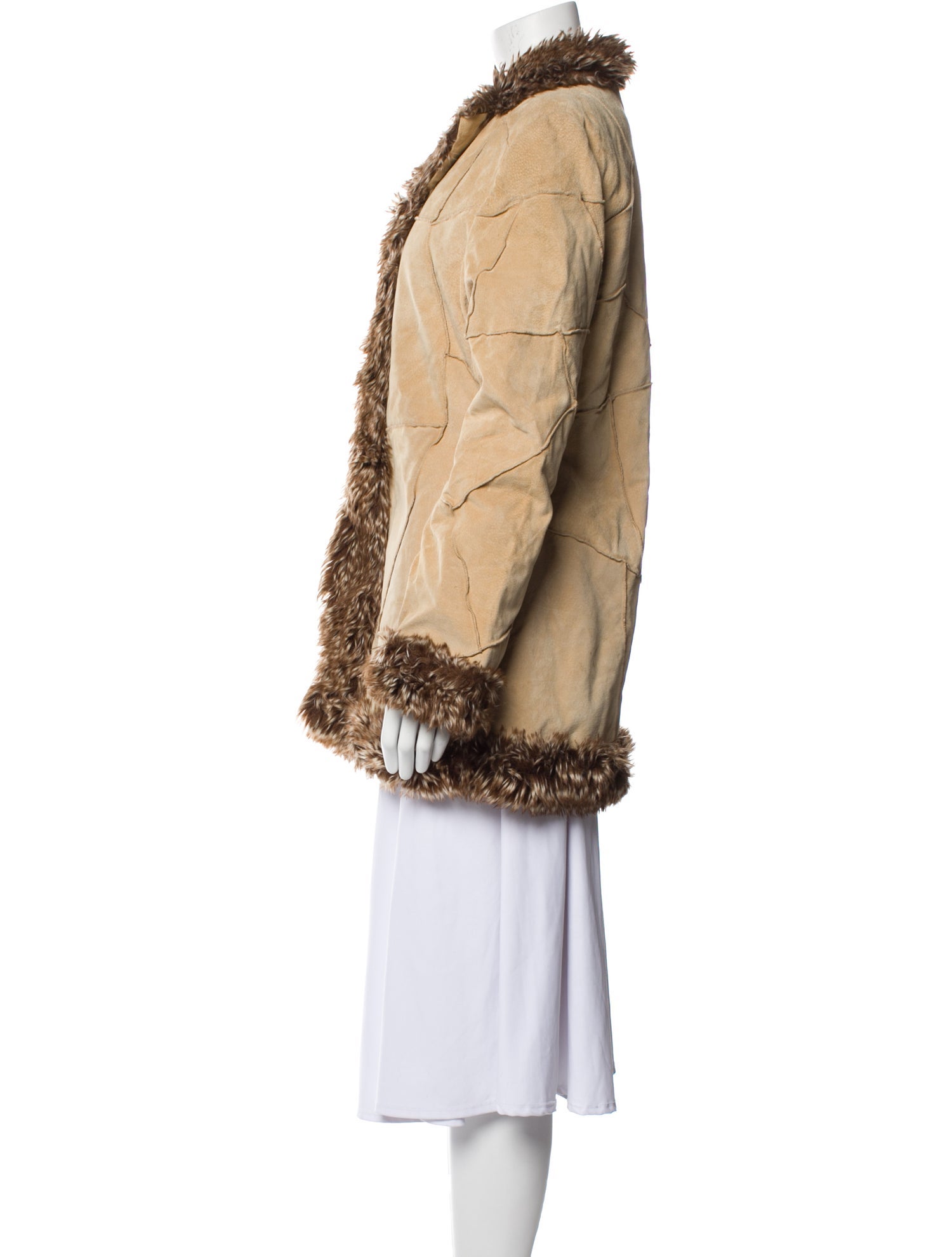 Marvin Richards Leather Faux Fur Coat