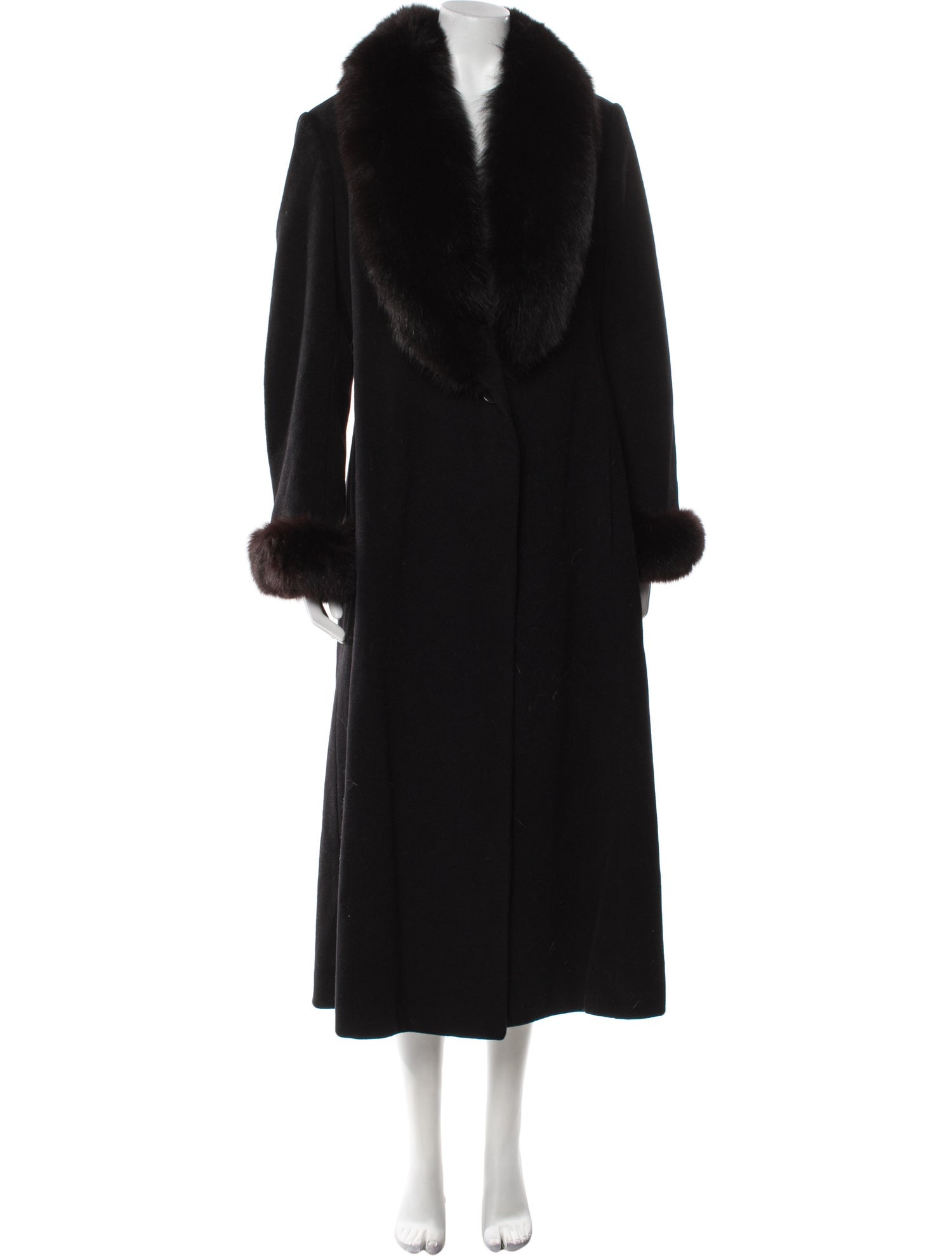Marvin Richards Wool Faux Fur Coat