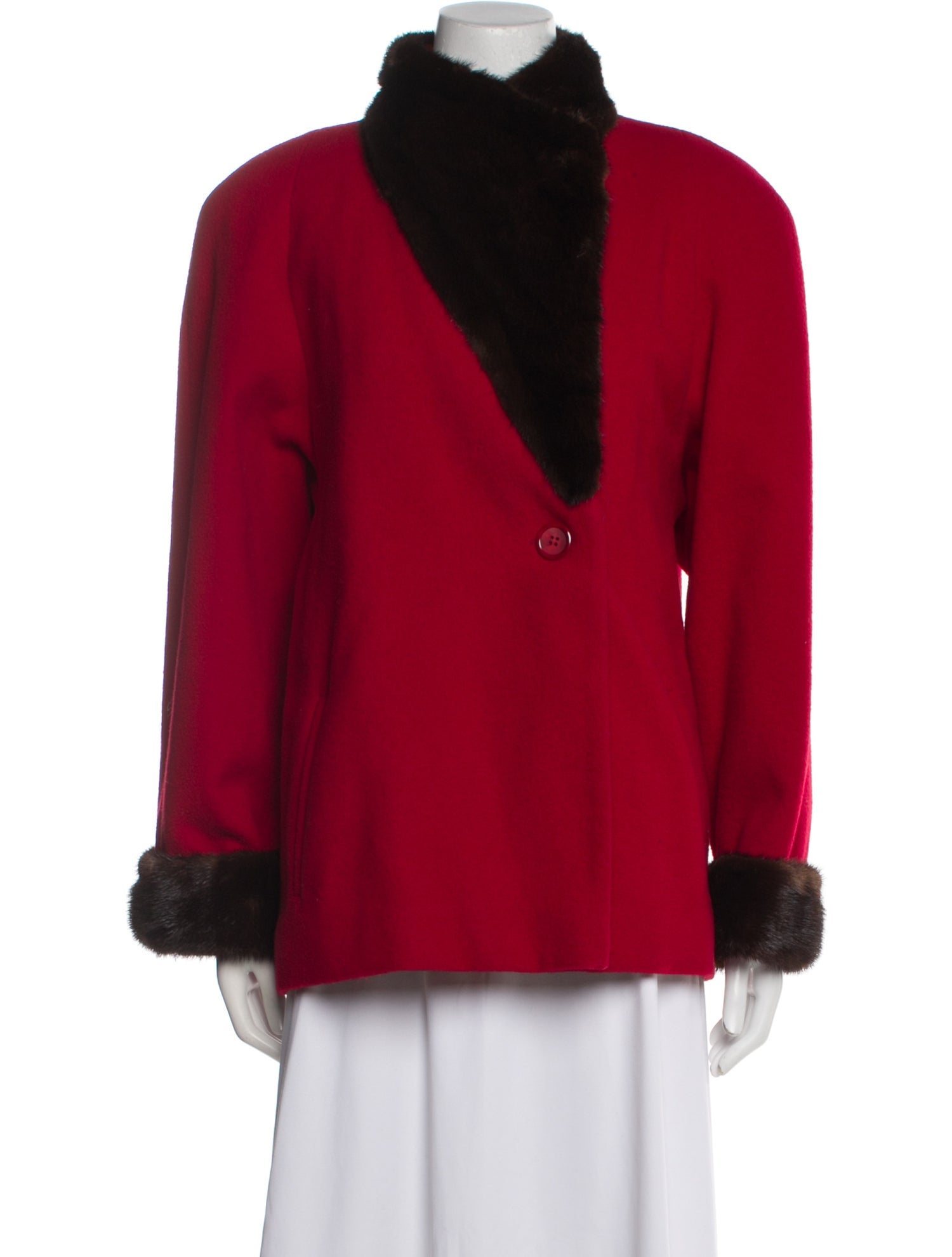 Marvin Richards Cashmere Faux Fur Coat