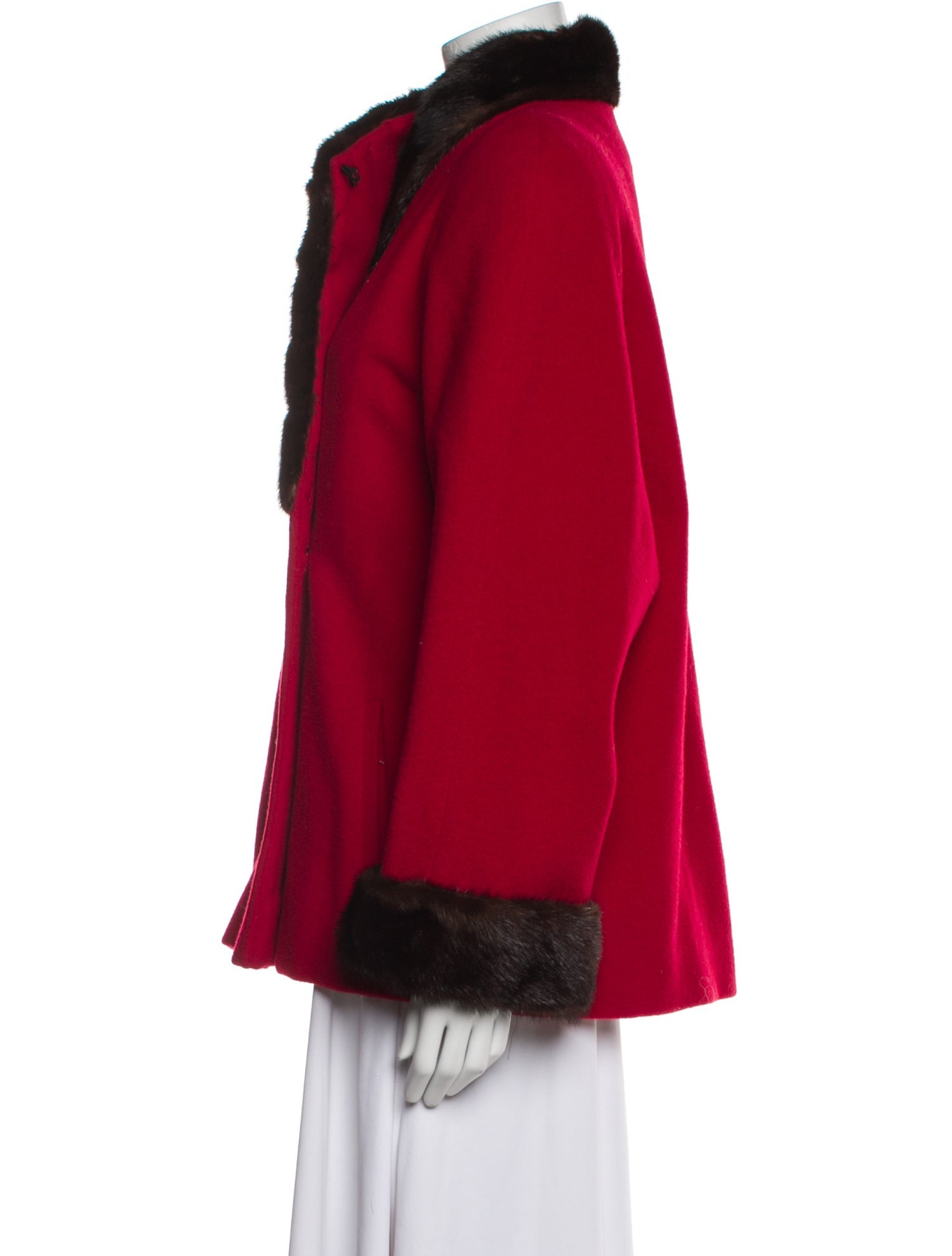 Marvin Richards Cashmere Faux Fur Coat