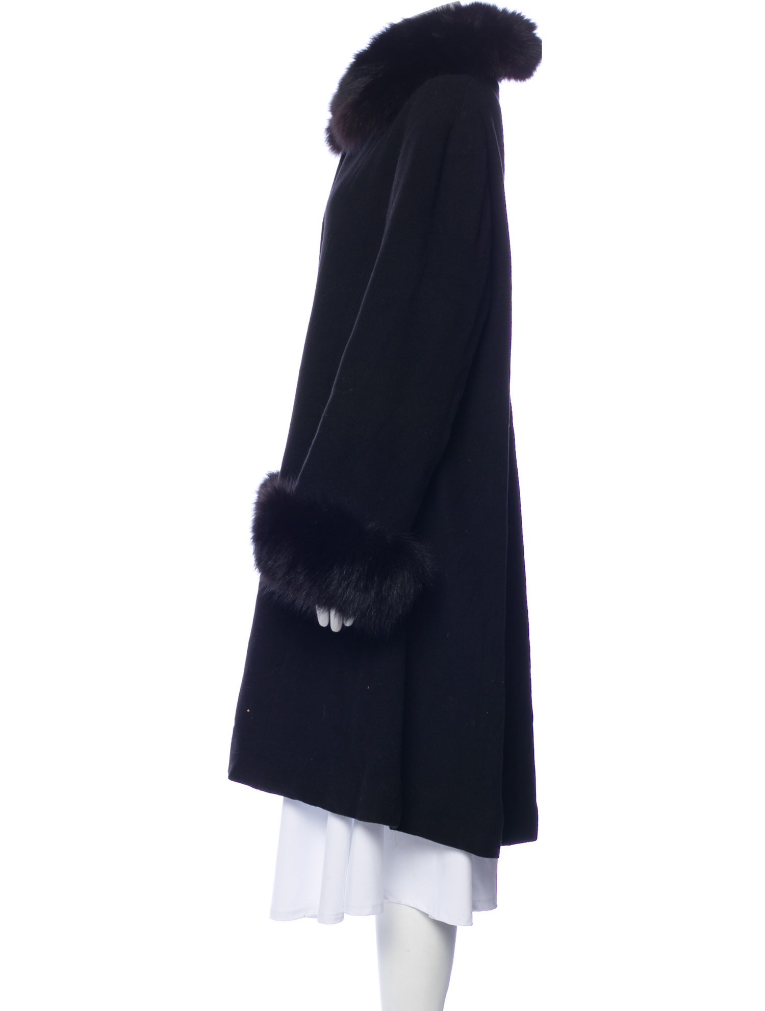 Marvin Richards Lambswool Faux Fur Coat